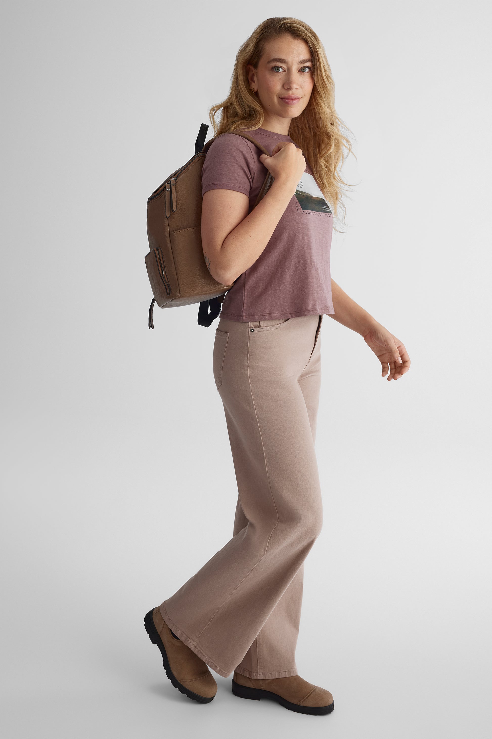 Jeans ajusté confortable - Femme && TAUPE
