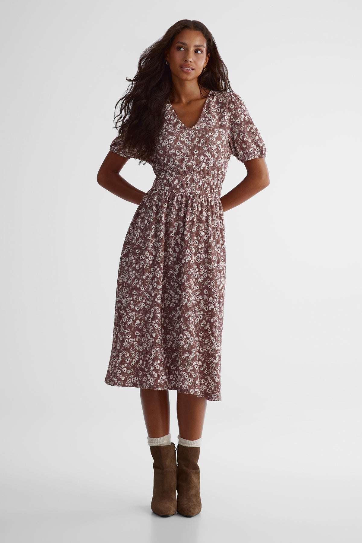 Robe élégante - Femme && MAUVE/MULTI