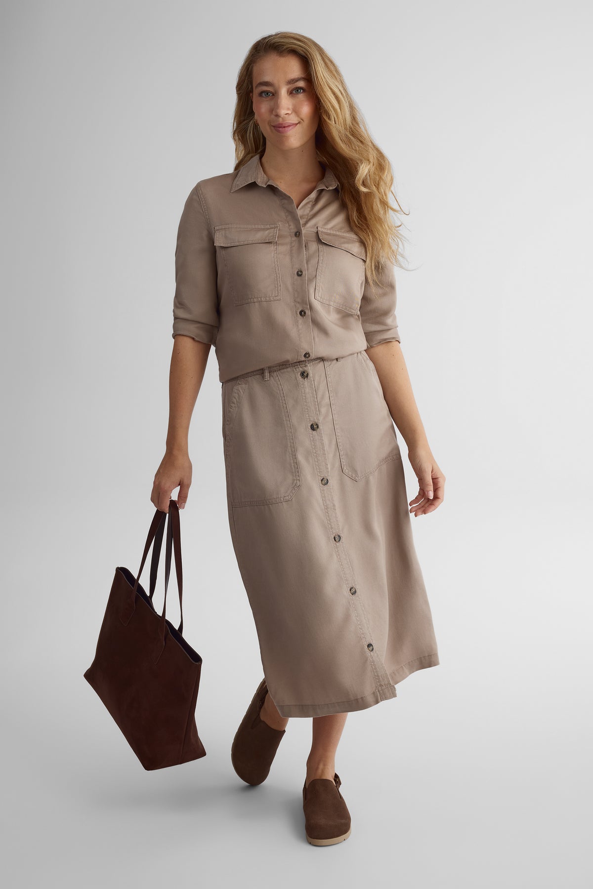 Jupe confortable - Femme && TAUPE
