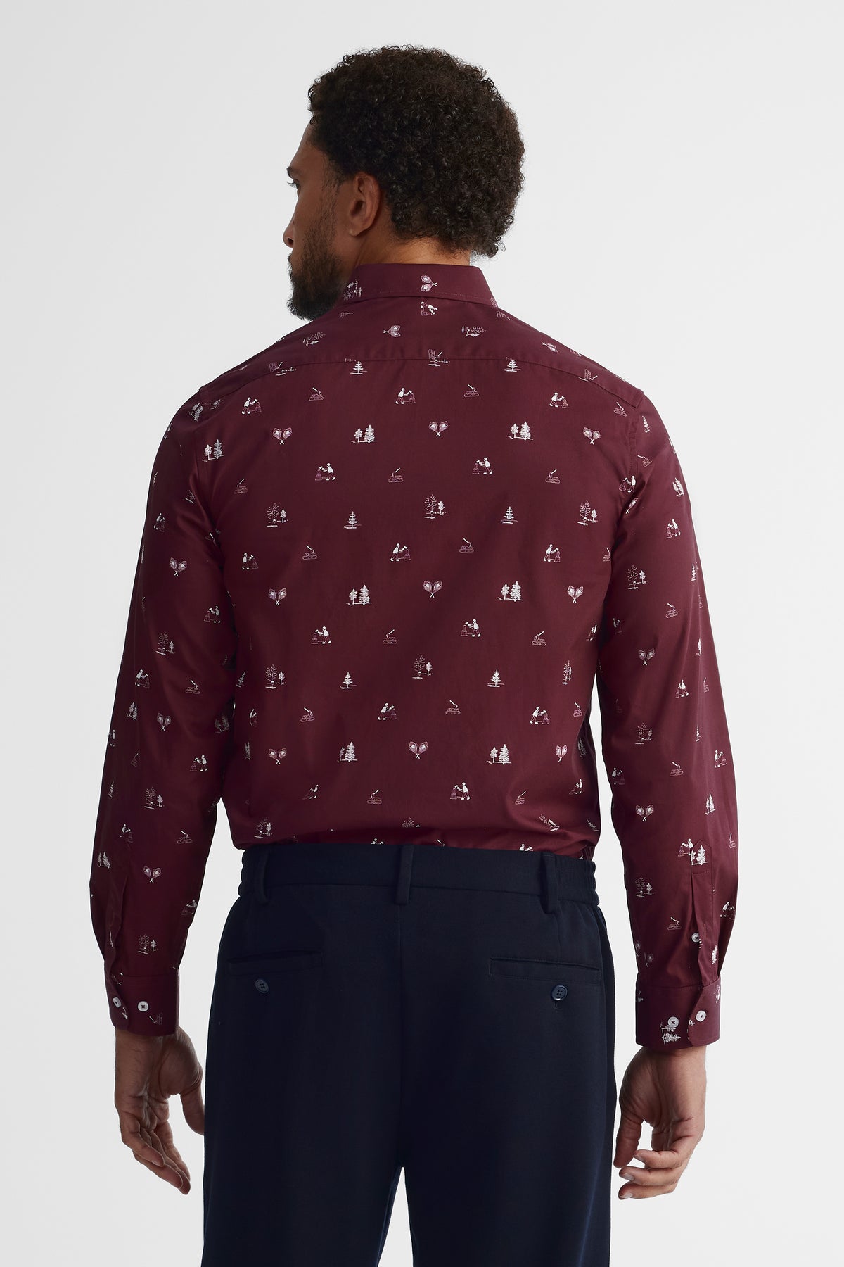 Chemise imprimée - Homme && BOURGOGNE MULTI