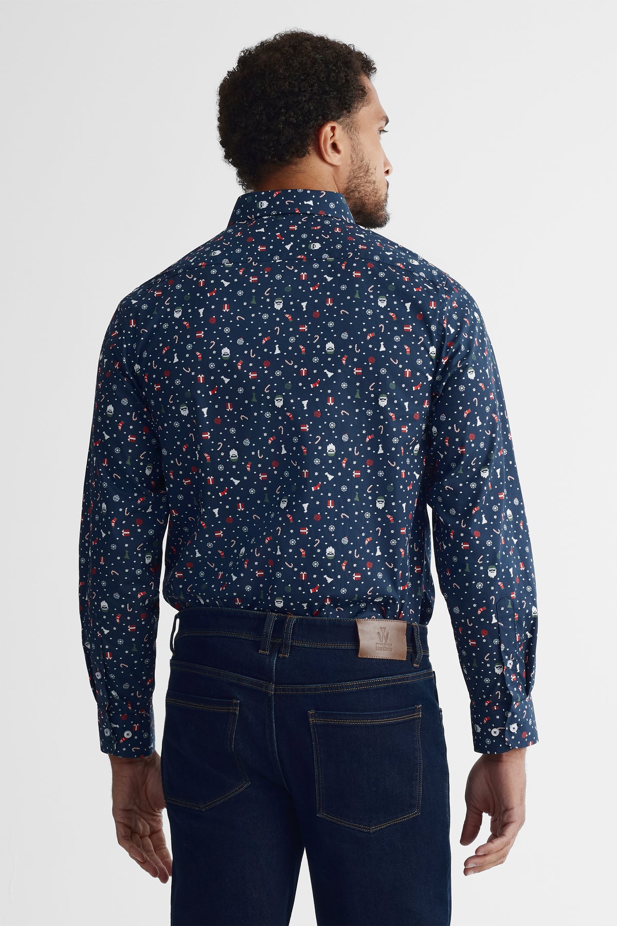 Chemise imprimée - Homme && BLEU MARINE MUL