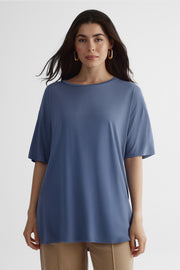 T-shirt à manches courtes - Femme && BLEU