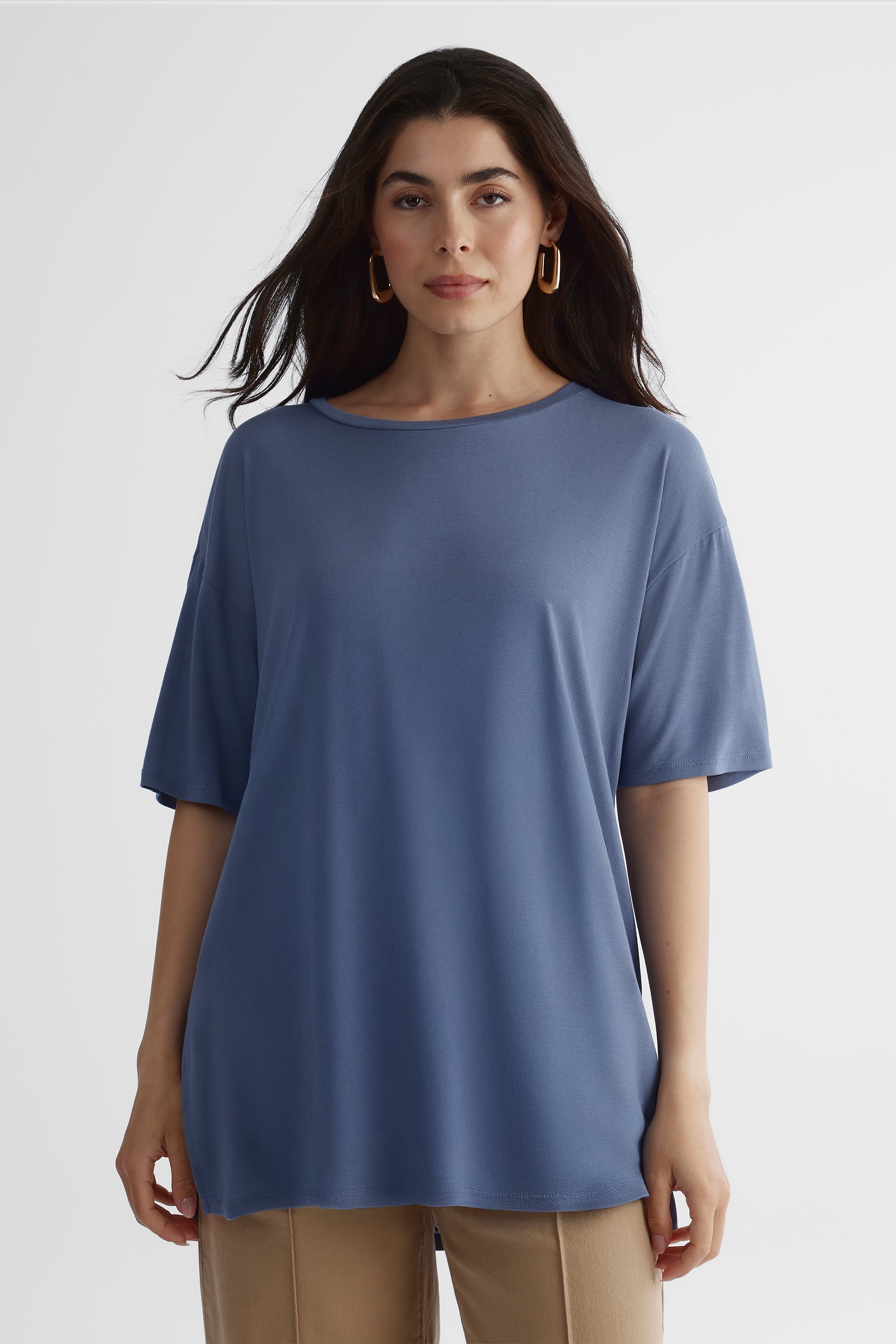 T-shirt à manches courtes - Femme && BLEU