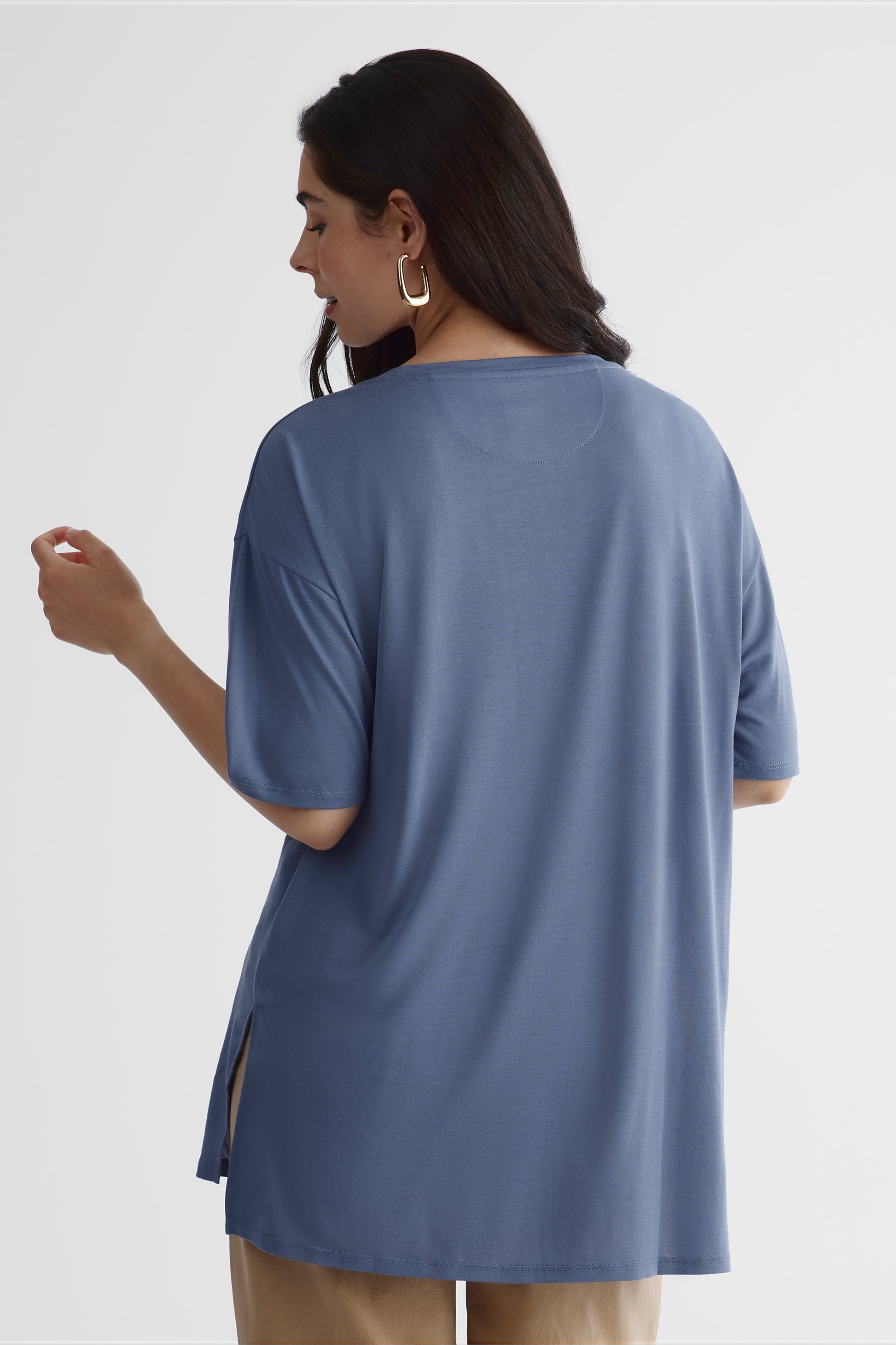 T-shirt à manches courtes - Femme && BLEU