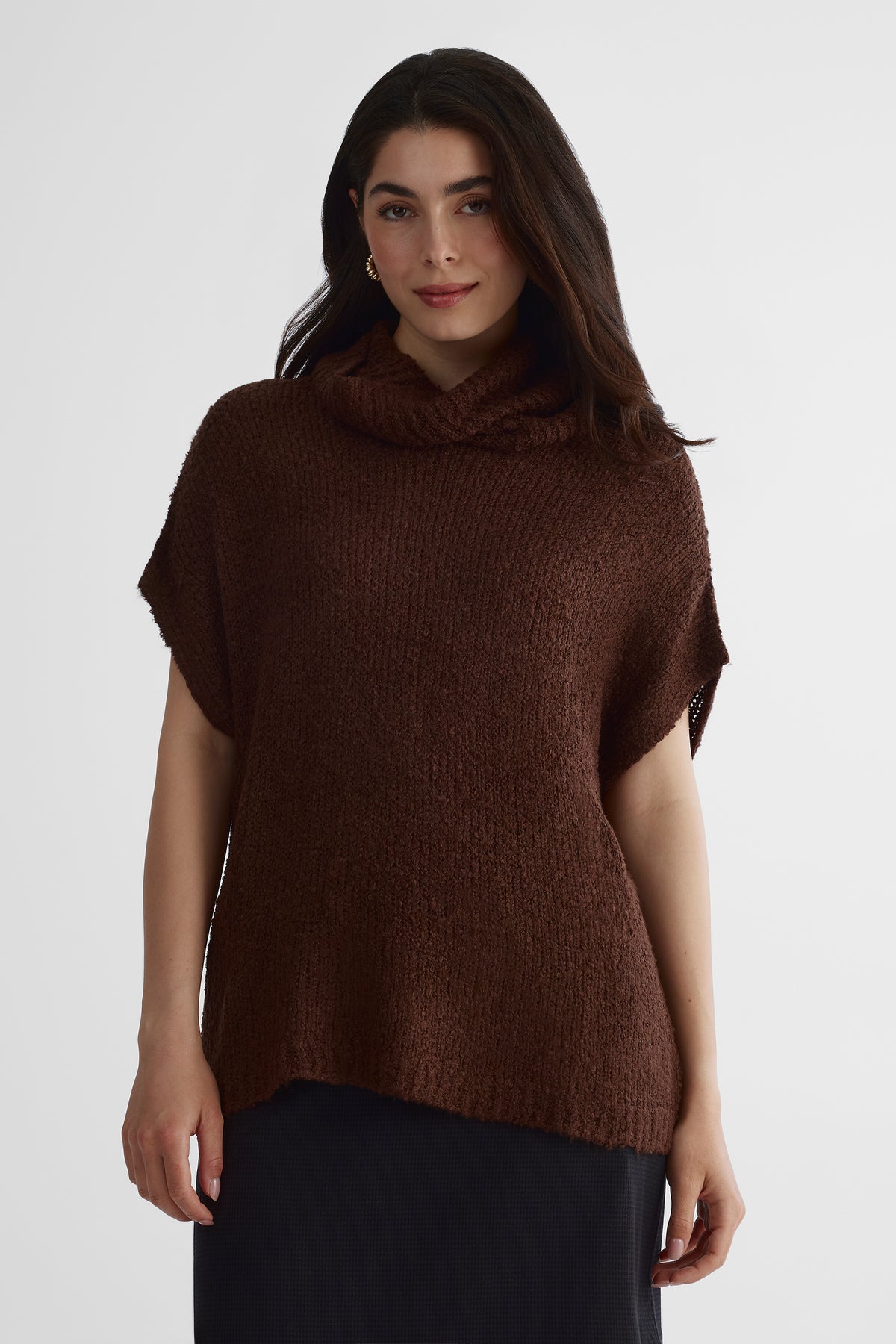 Chandail tricoté moelleux - Femme && BRUN FONCE