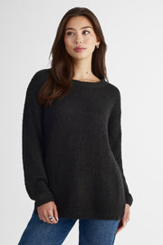 Chandail en tricot confortable - Femme && GRIS FONCE