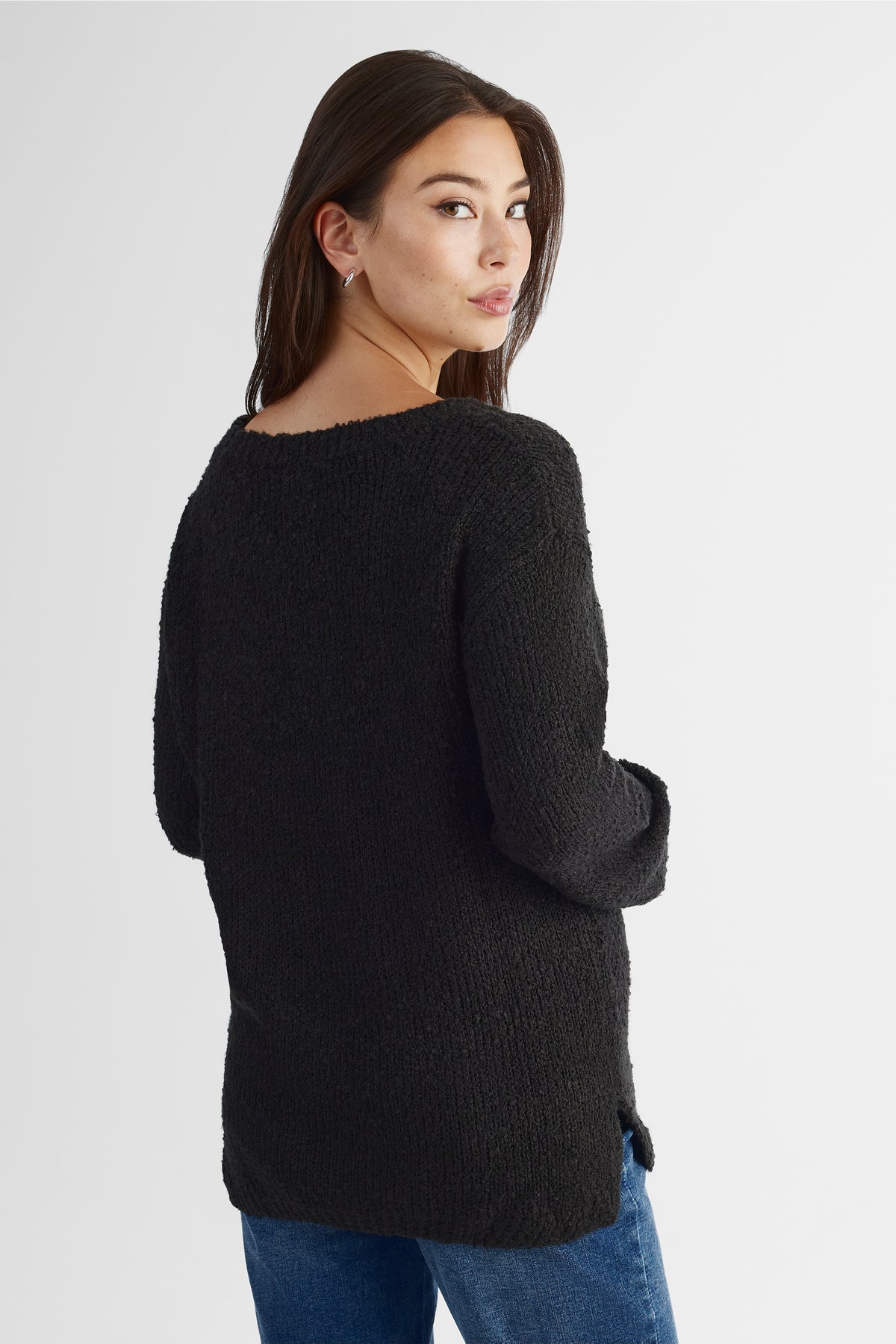 Chandail en tricot confortable - Femme && GRIS FONCE
