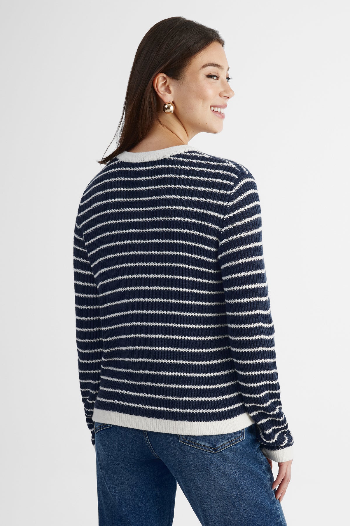 Cardigan confortable - Femme && MARIN/MULTI