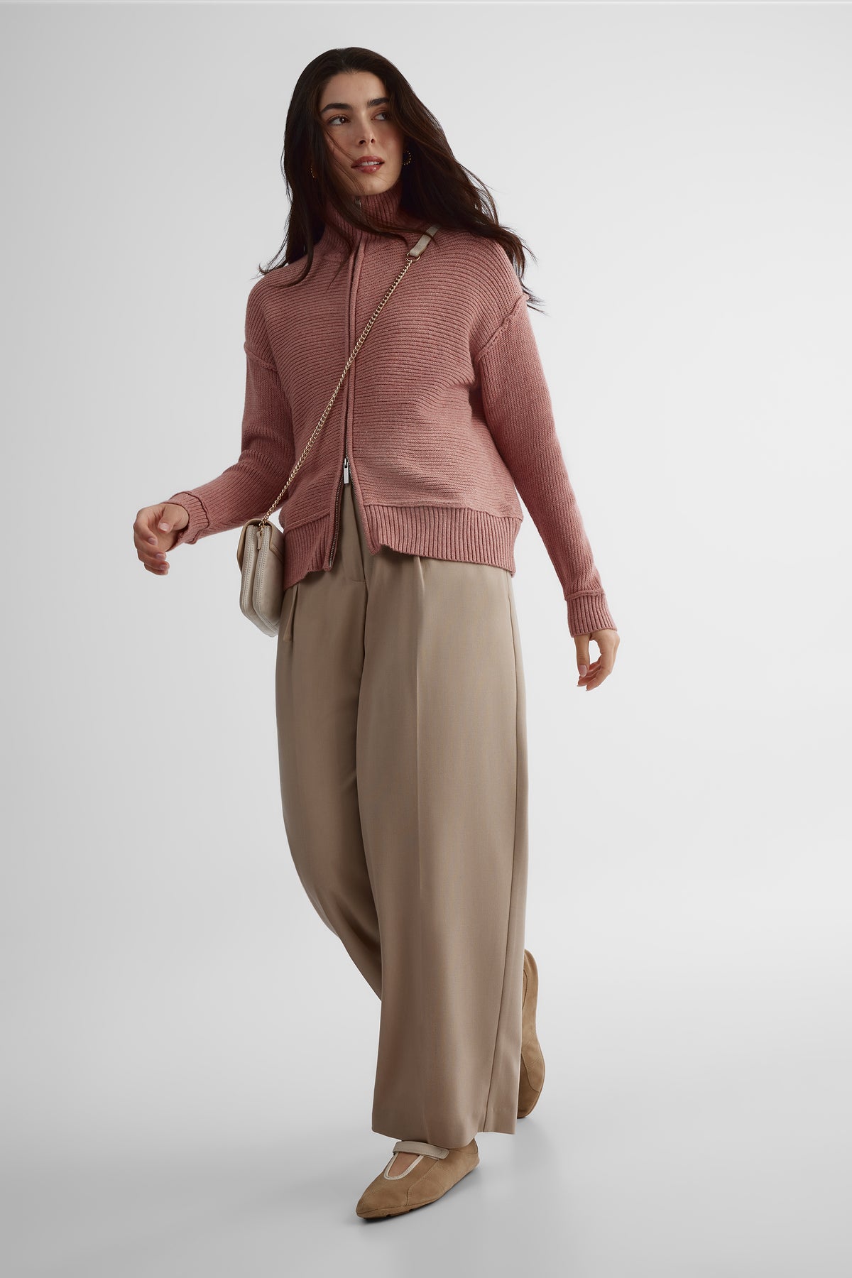 Cardigan confortable - Femme && BOURGOGNE