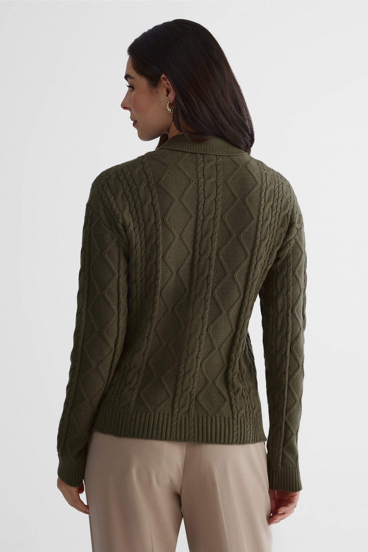 Chandail en tricot confortable - Femme && OLIVE