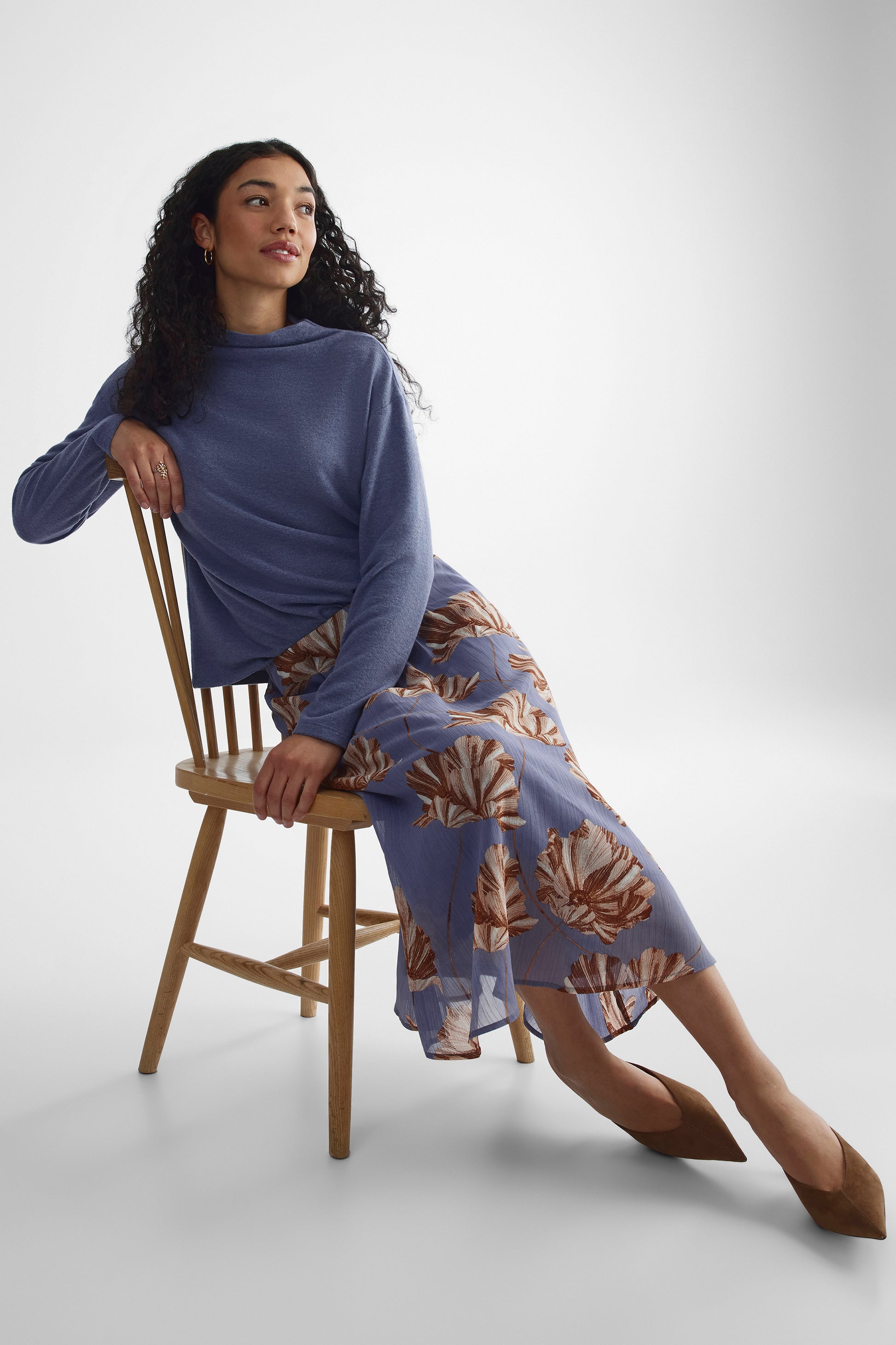 Chandail tricoté raffiné - Femme && BLEU MIXTE