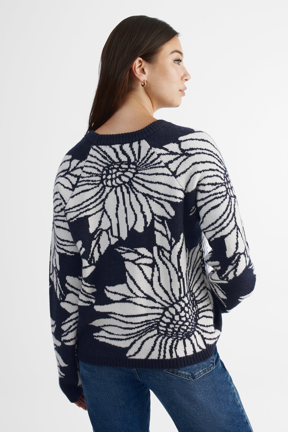 Chandail en tricot confortable - Femme && MARIN/MULTI