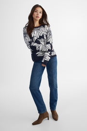 Chandail en tricot confortable - Femme && MARIN/MULTI