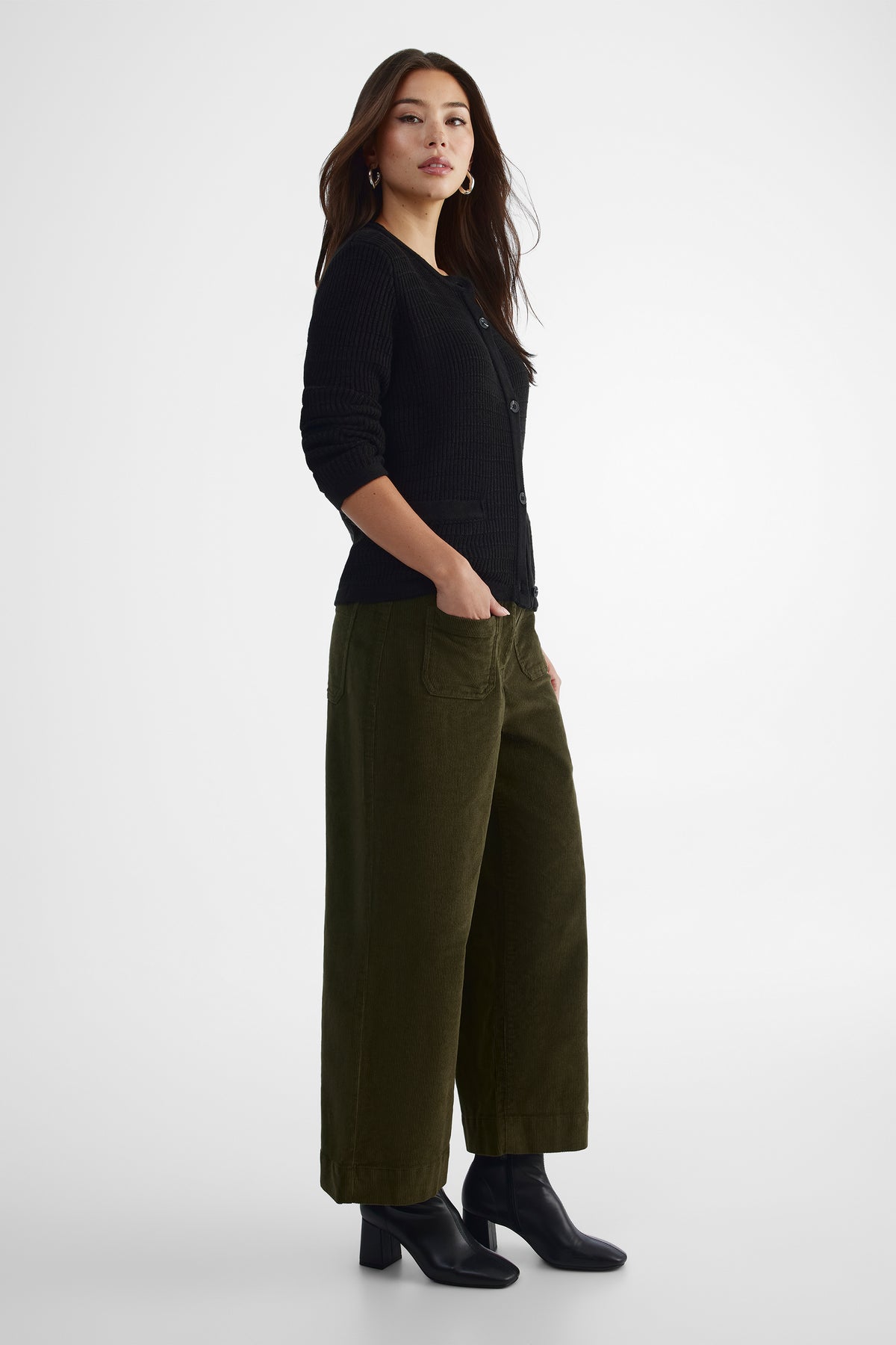 Pantalon à poches - Femme && OLIVE