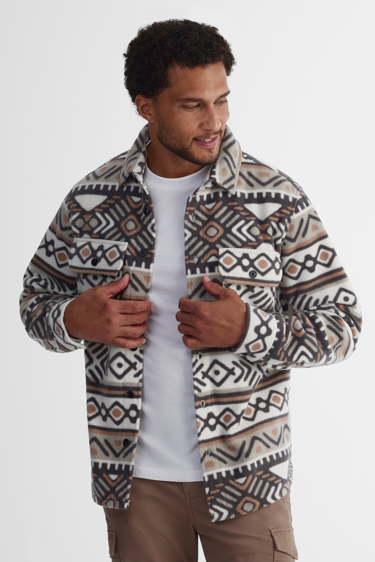 Veste imprimée - Homme && BRUN/MULTI