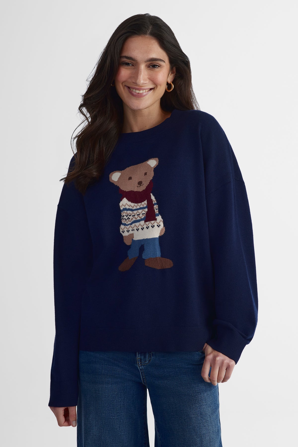 Chandail en tricot - Femme && BLEU MULTI