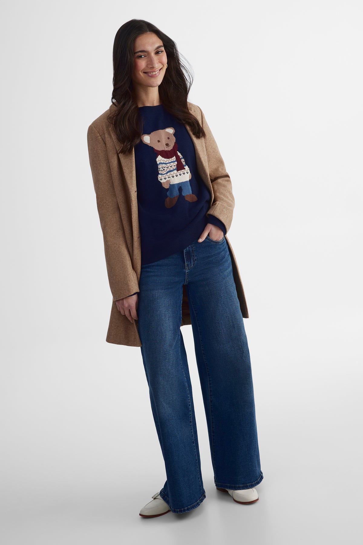 Chandail en tricot - Femme && BLEU MULTI