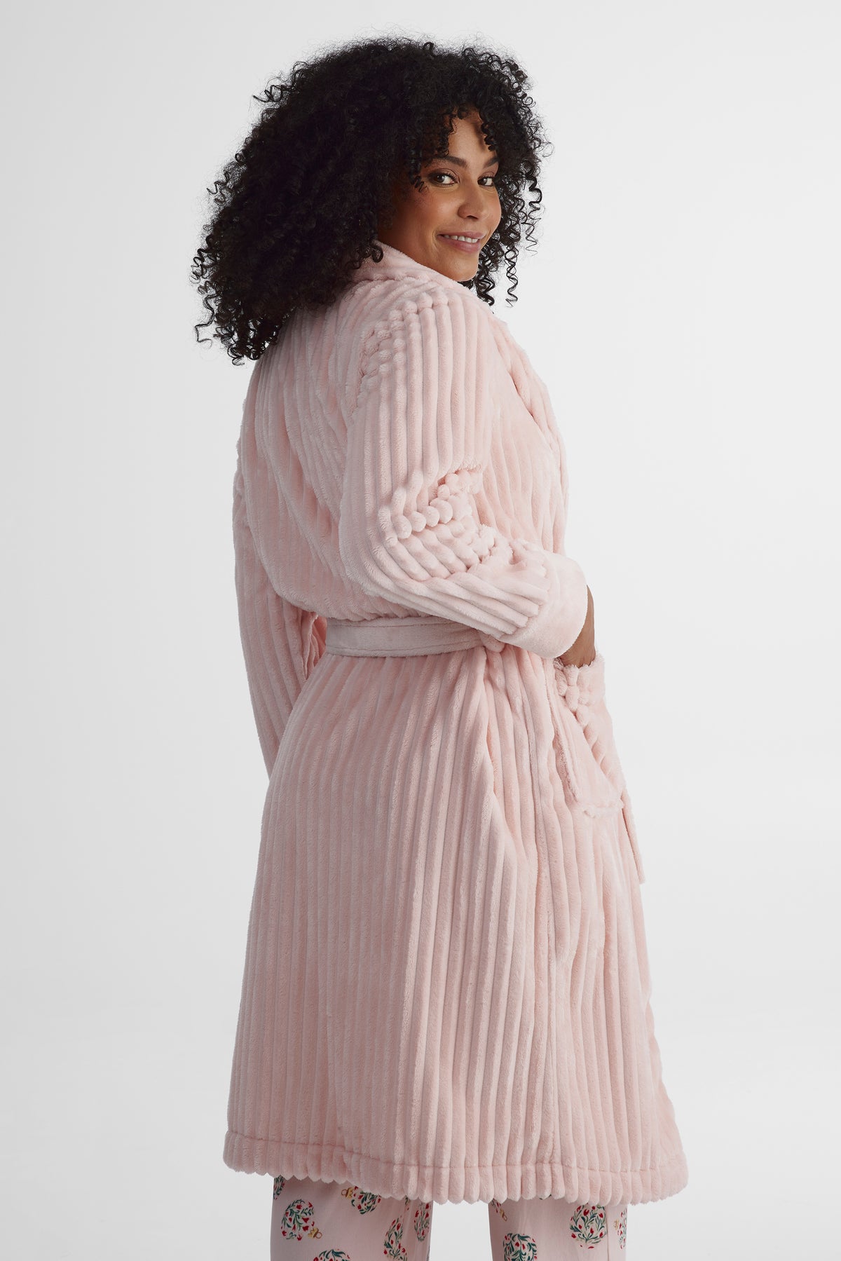 Robe de chambre à manches longues - Femme && ROSE