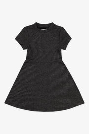 Robe côtelée - Enfant fille && NOIR