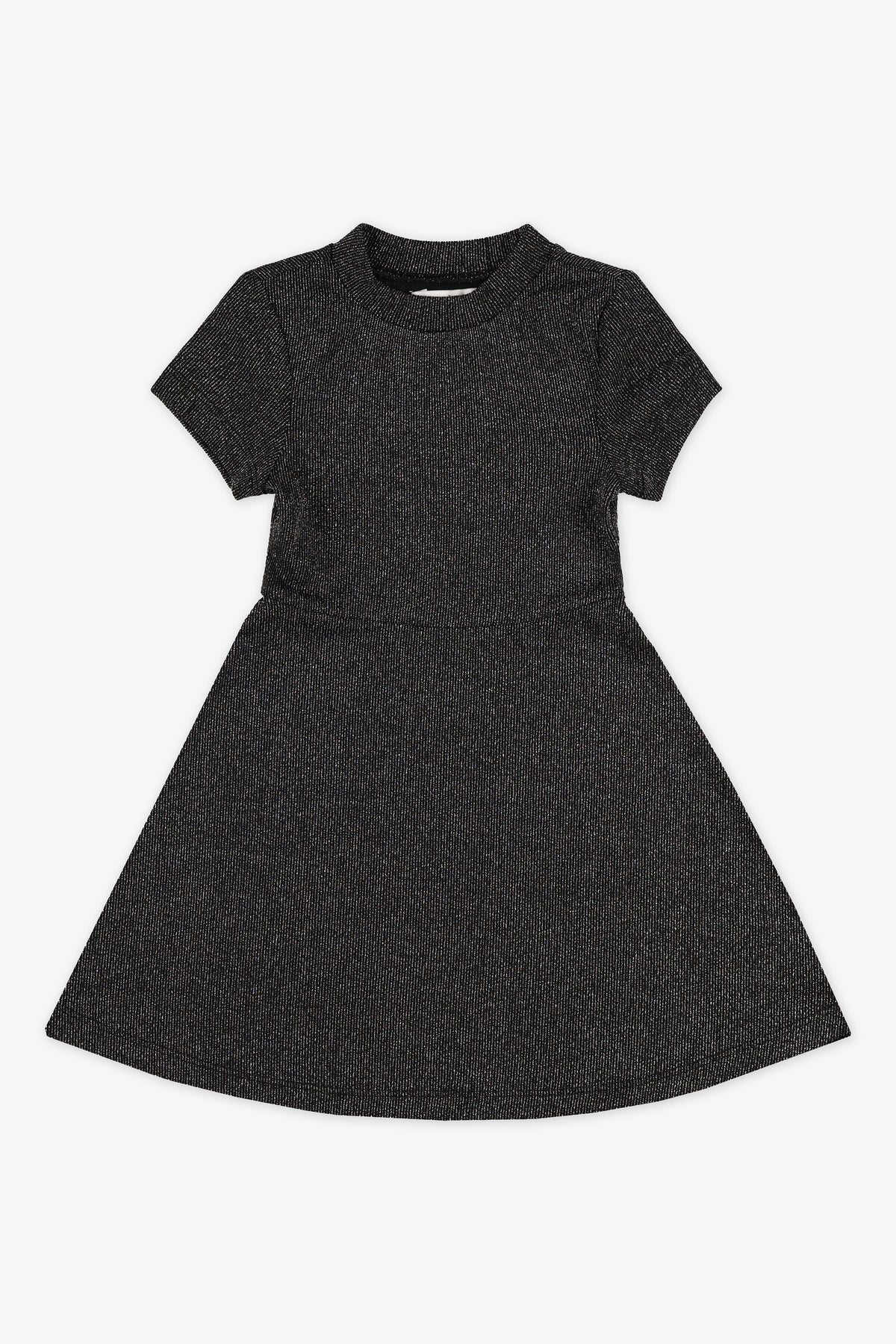 Robe côtelée - Enfant fille && NOIR