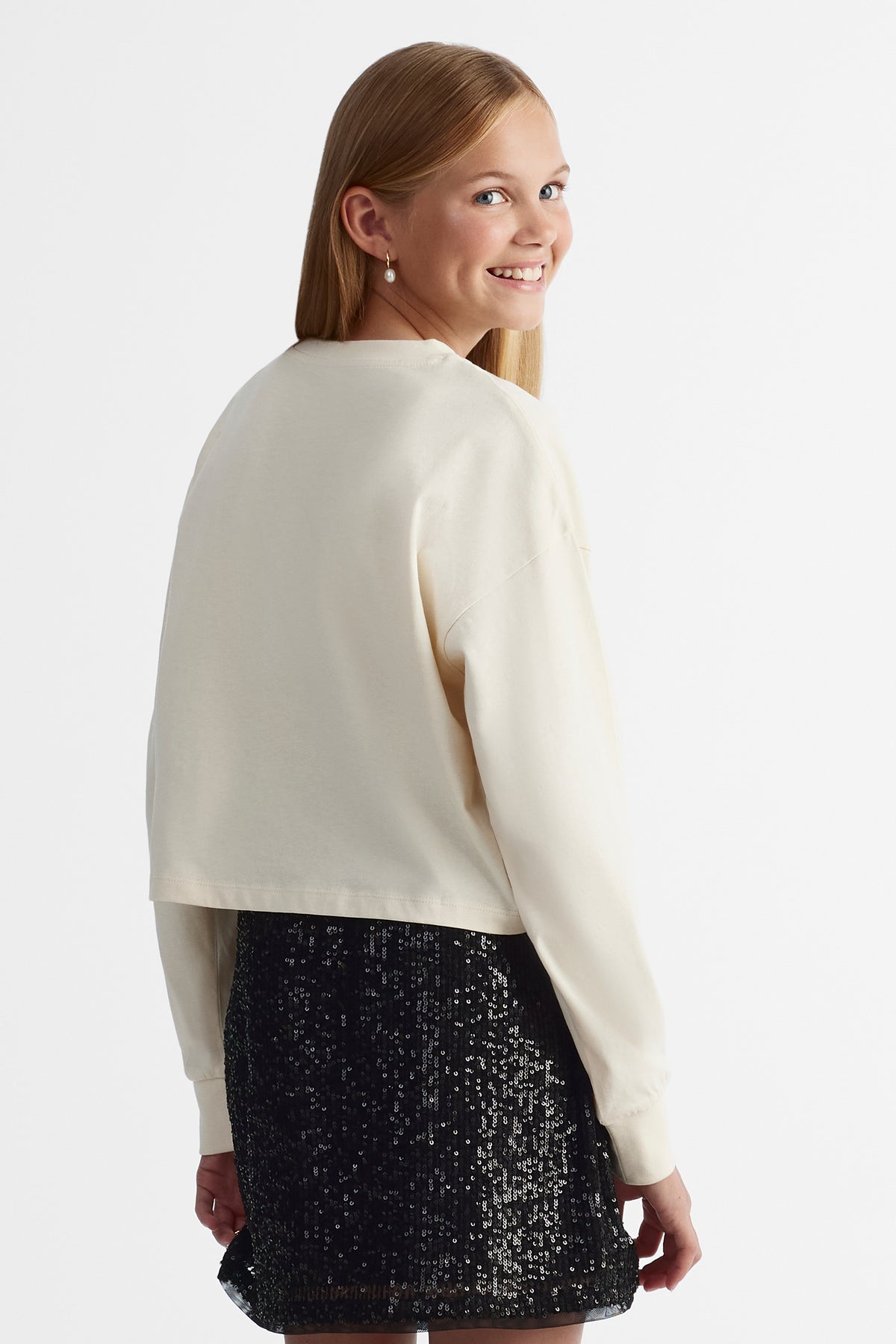 Chandail léger extensible - Ado fille && BLANC CASSÉ