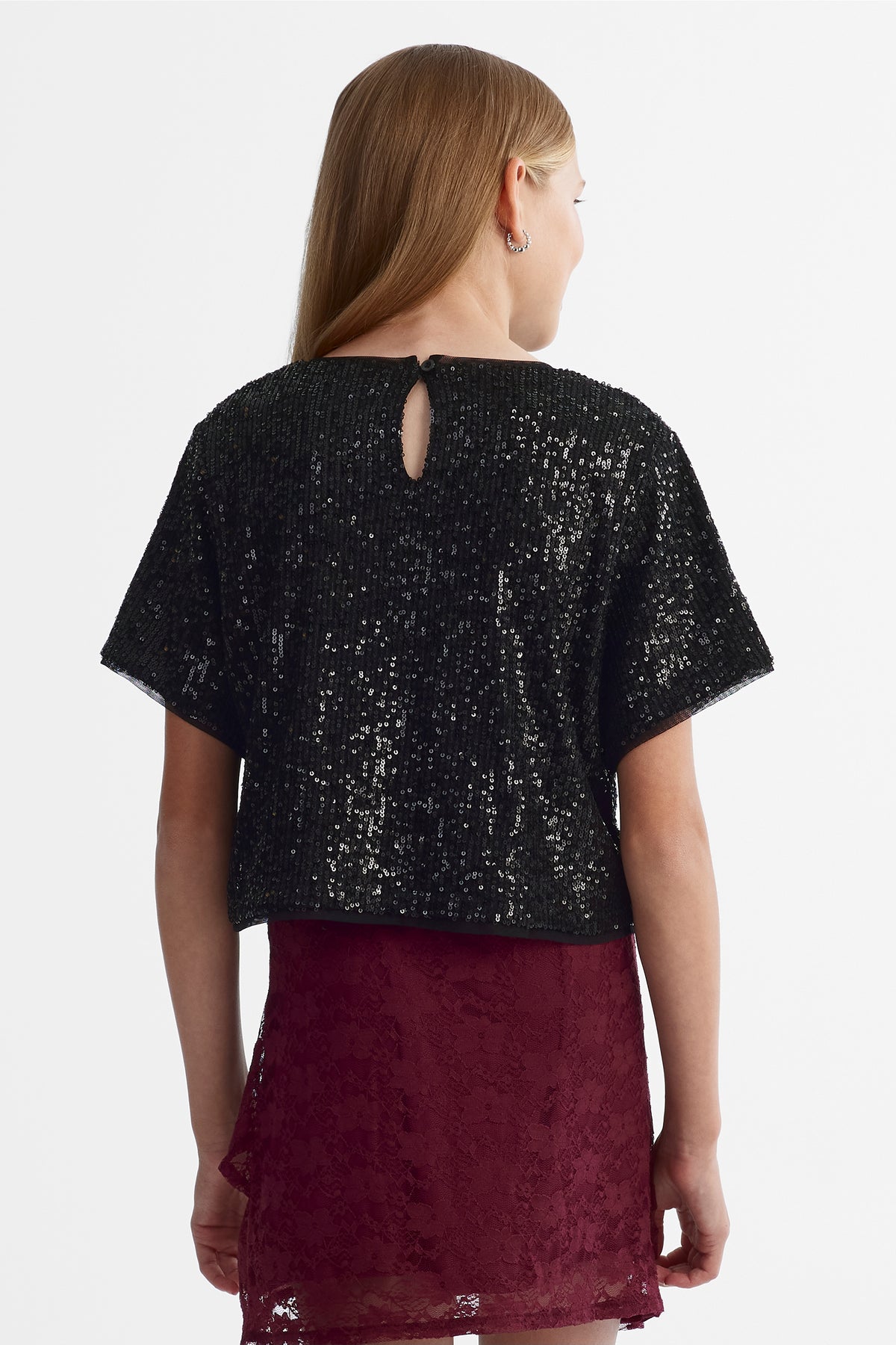 T-shirt extensible - Ado fille && NOIR