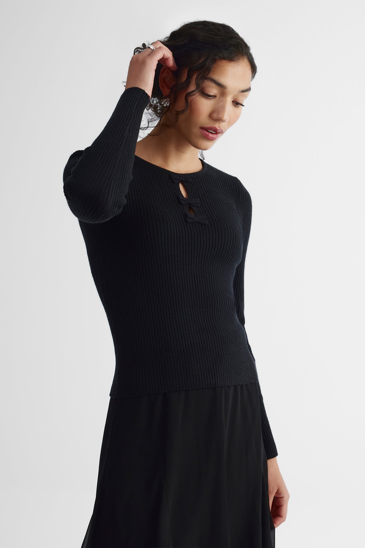 Chandail en tricot - Femme && NOIR