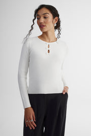 Chandail en tricot - Femme && BLANC CASSÉ