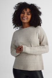 Chandail en tricot extensible - Femme && BEIGE