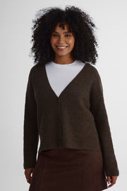 Cardigan extensible - Femme && BRUN