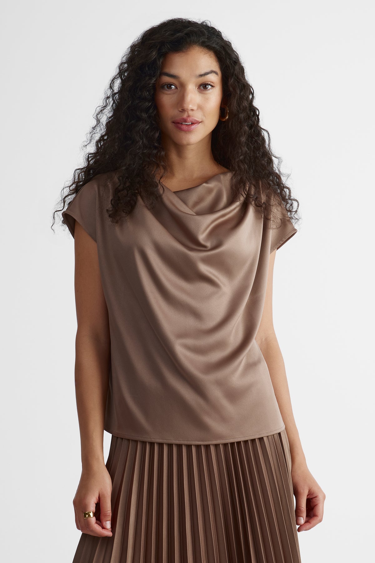Chemisier sans manches - Femme && TAUPE