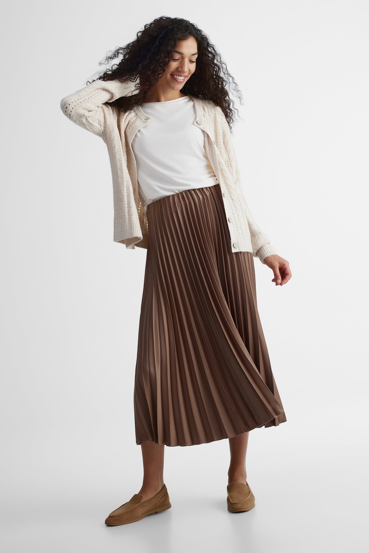 Cardigan extensible - Femme && OATMEAL