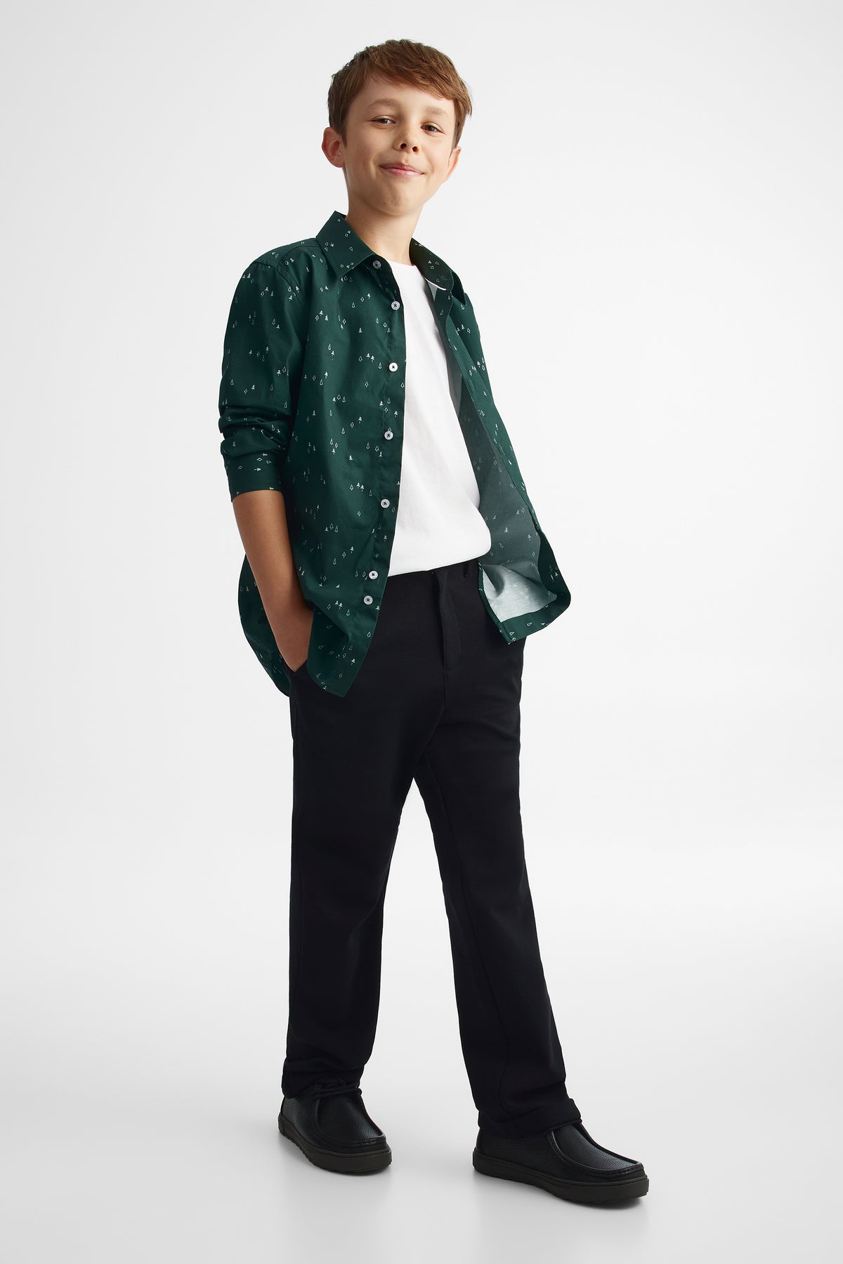 Chemise imprimée - Ado garçon && VERT/MULTI