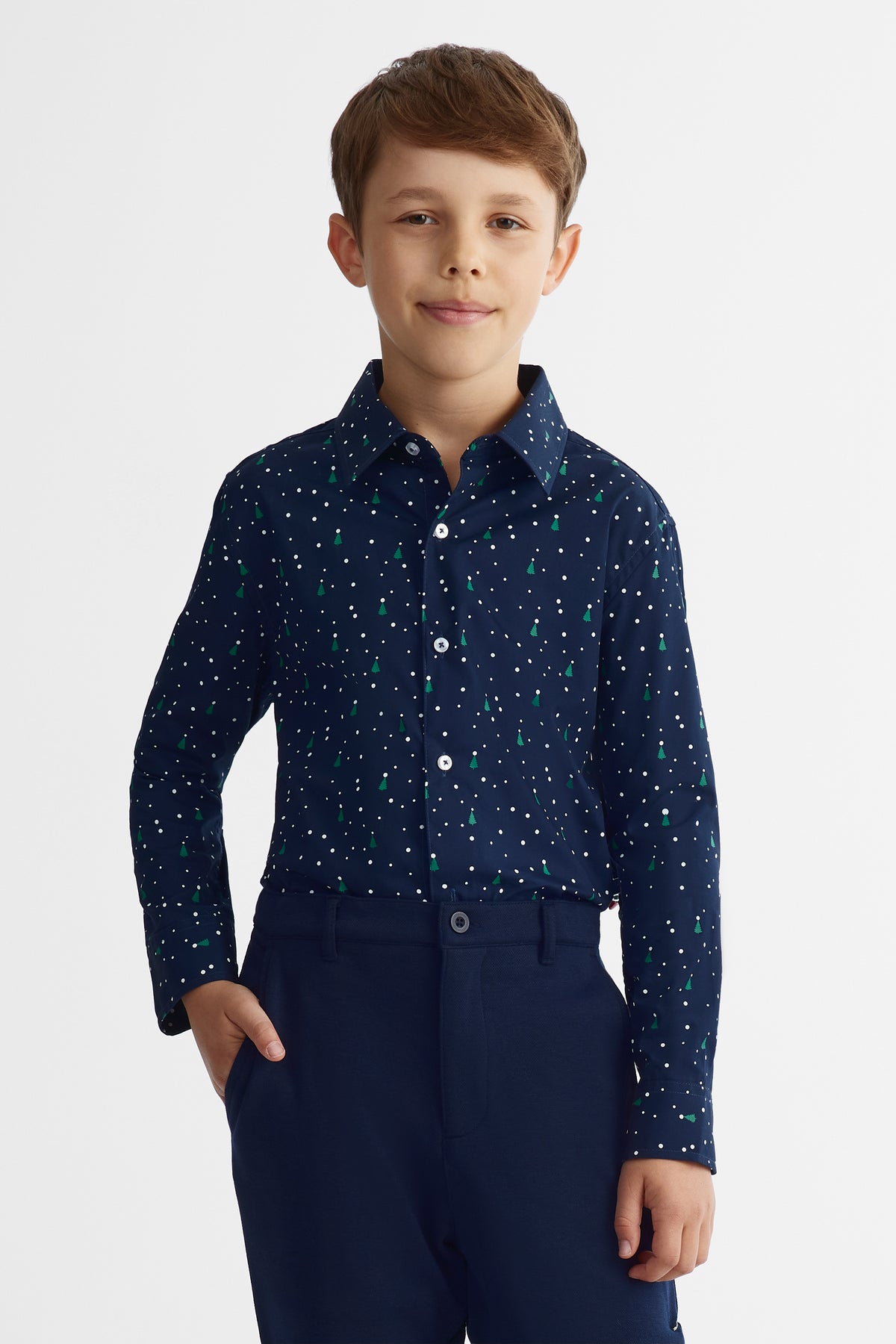 Chemise imprimée - Ado garçon && BLEU MARINE MUL