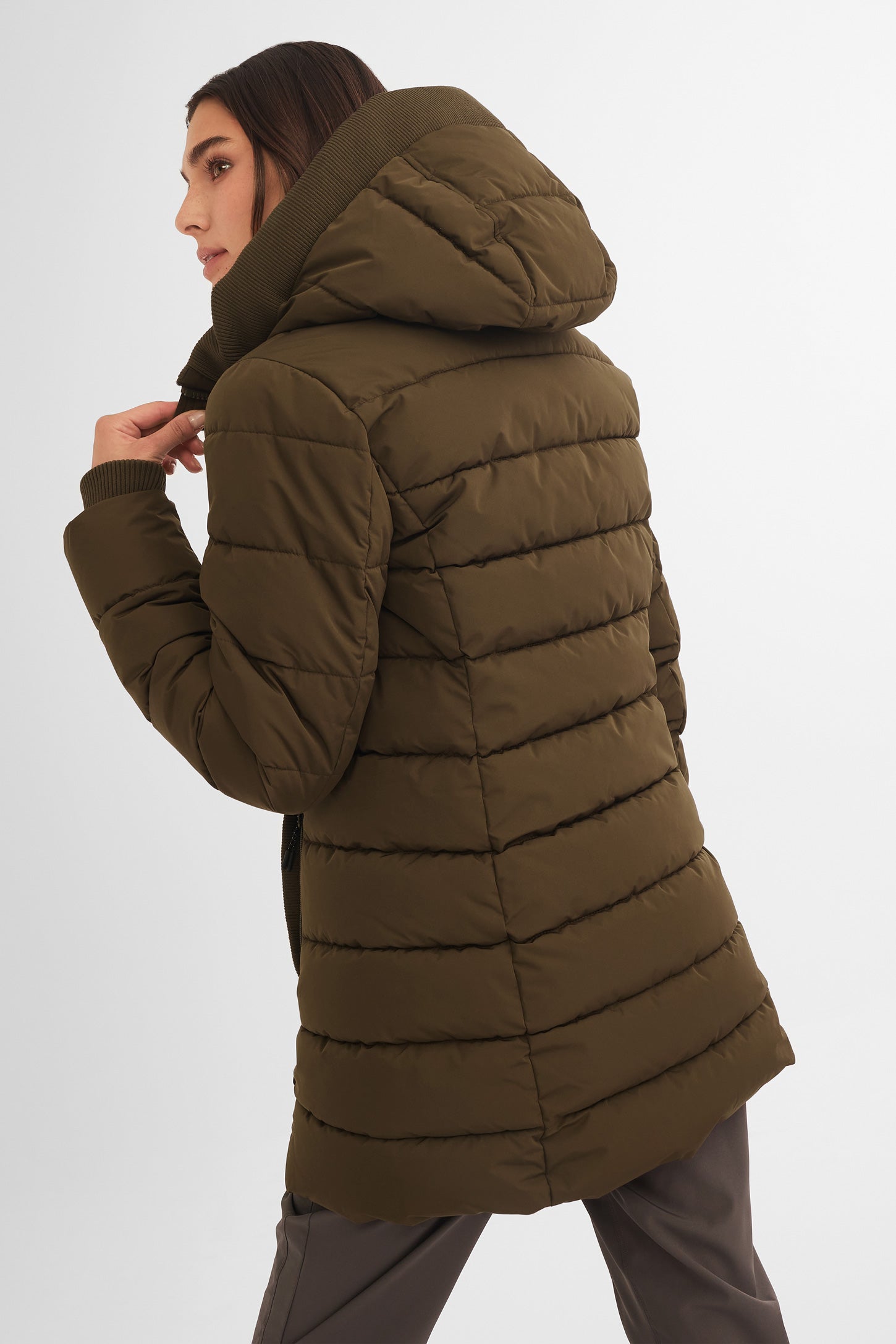 Manteau d'hiver long - Femme && BRUN