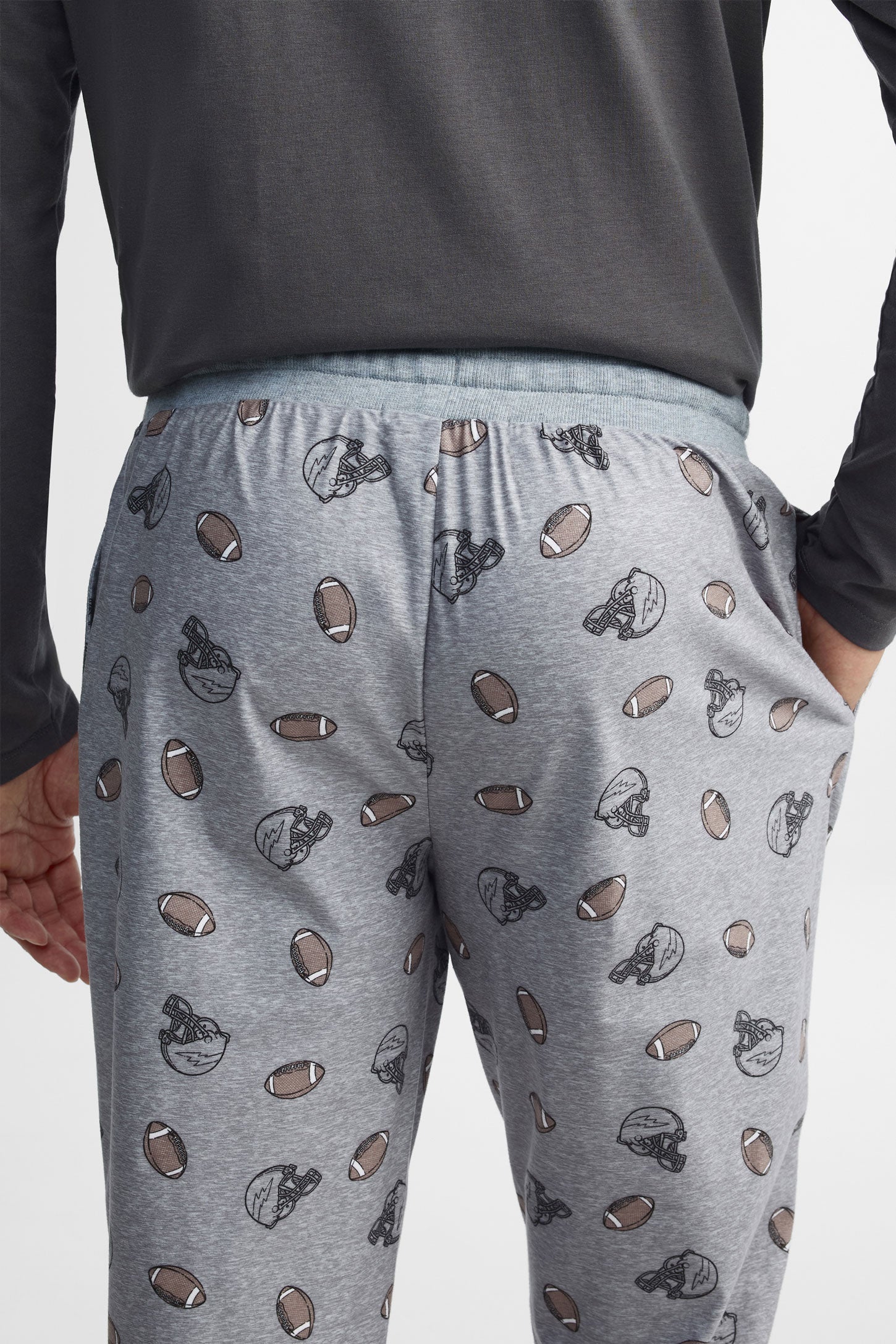 Pantalon pyjama à carreaux en flanelle, 2/40$ - Homme && GRIS MULTI