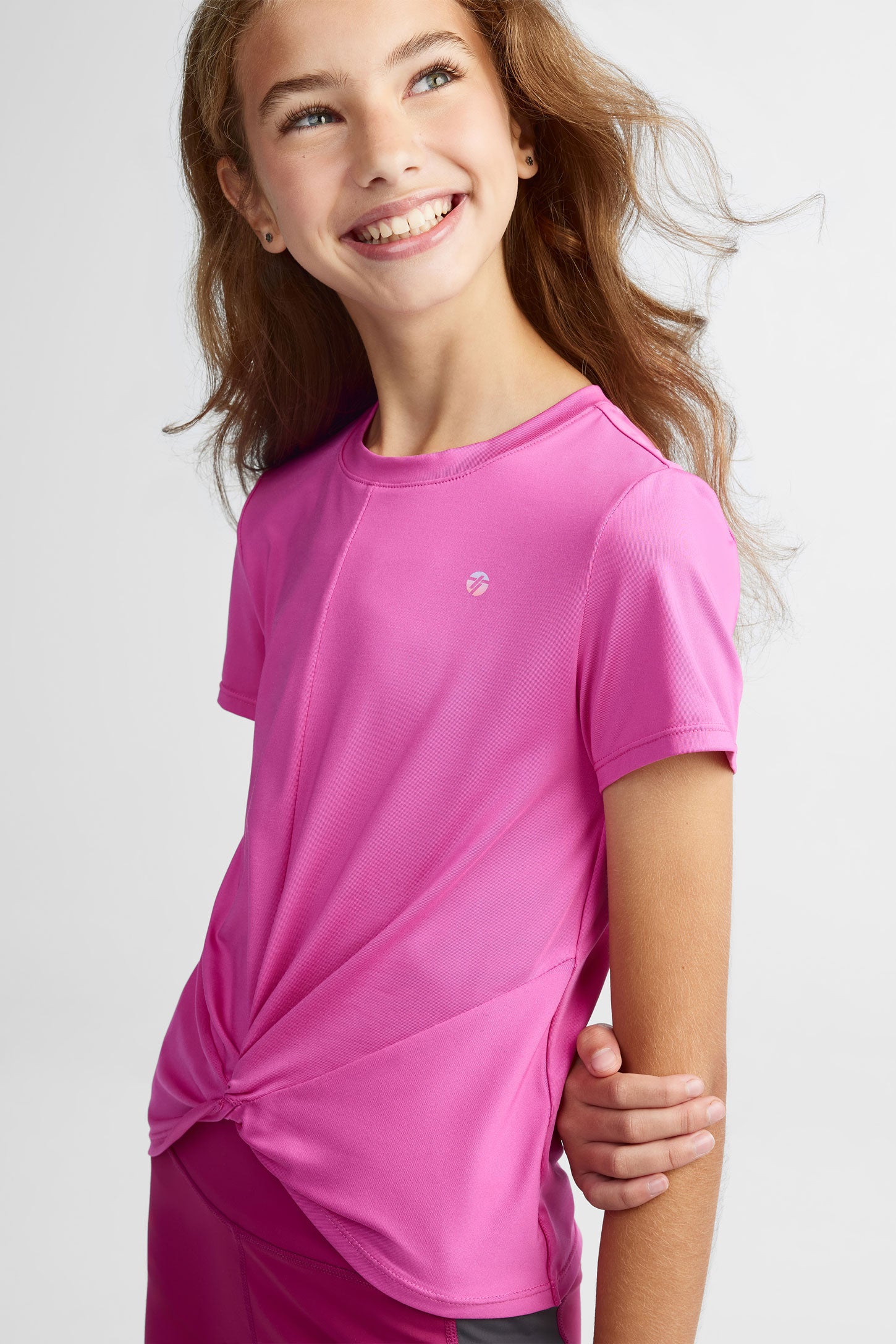 T-shirt noué athlétique - Ado fille && ROSE