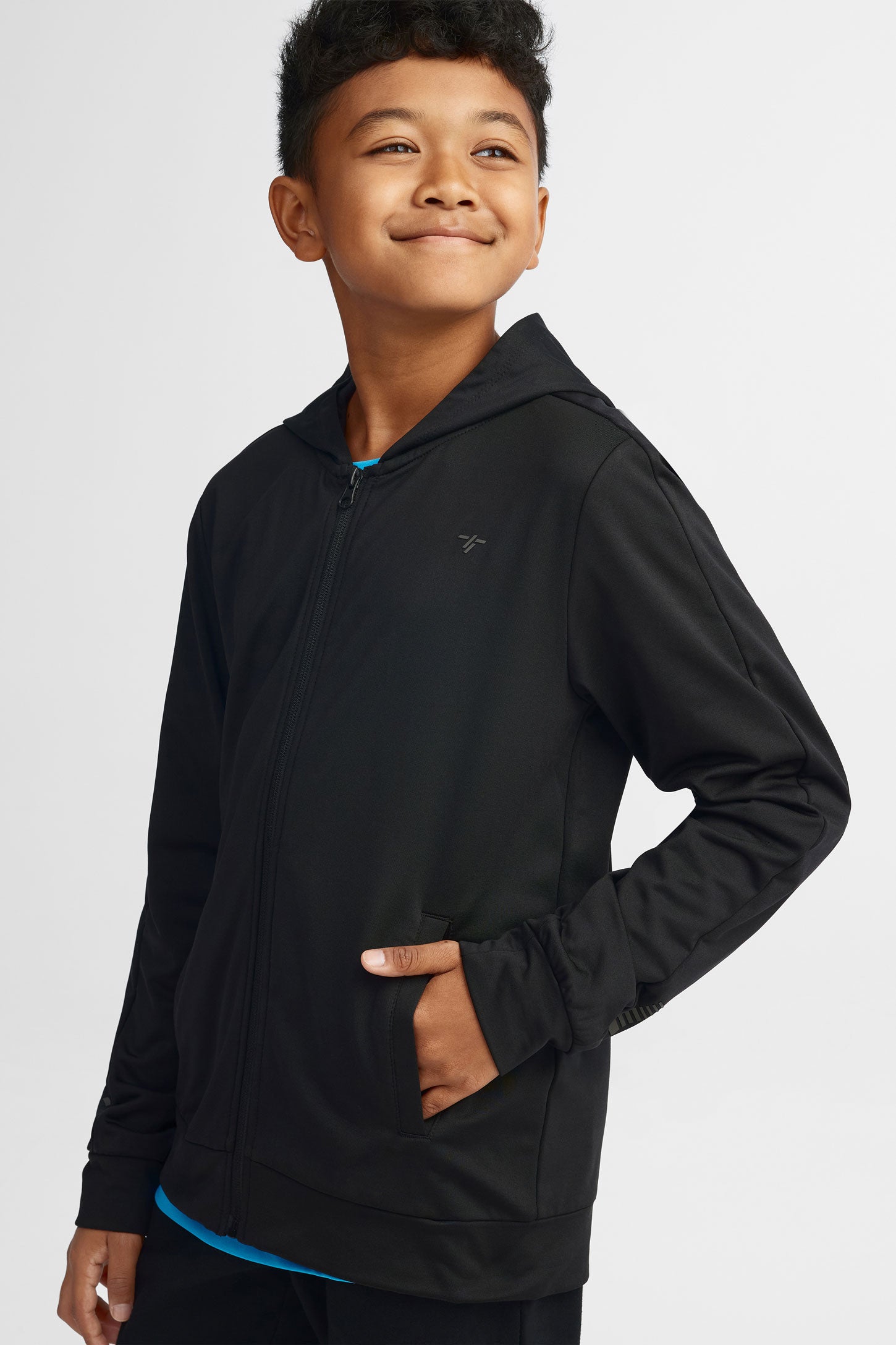 Veste à capuchon athlétique - Ado garçon && NOIR