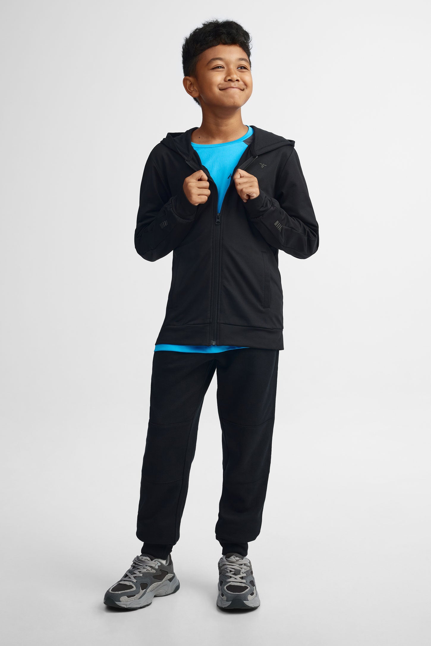 Veste à capuchon athlétique - Ado garçon && NOIR