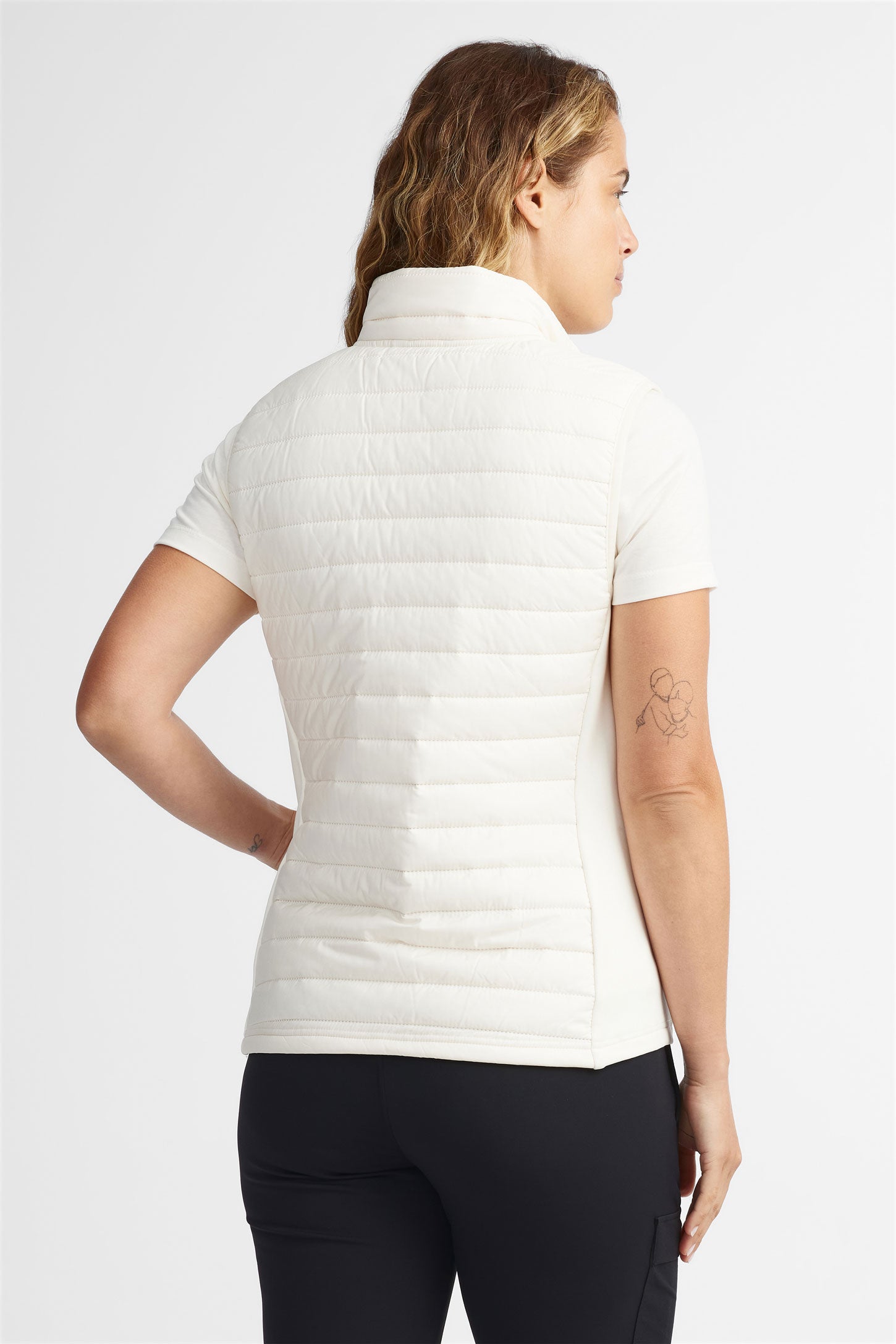 Veste matelassée sans manches BM - Femme && BLANC