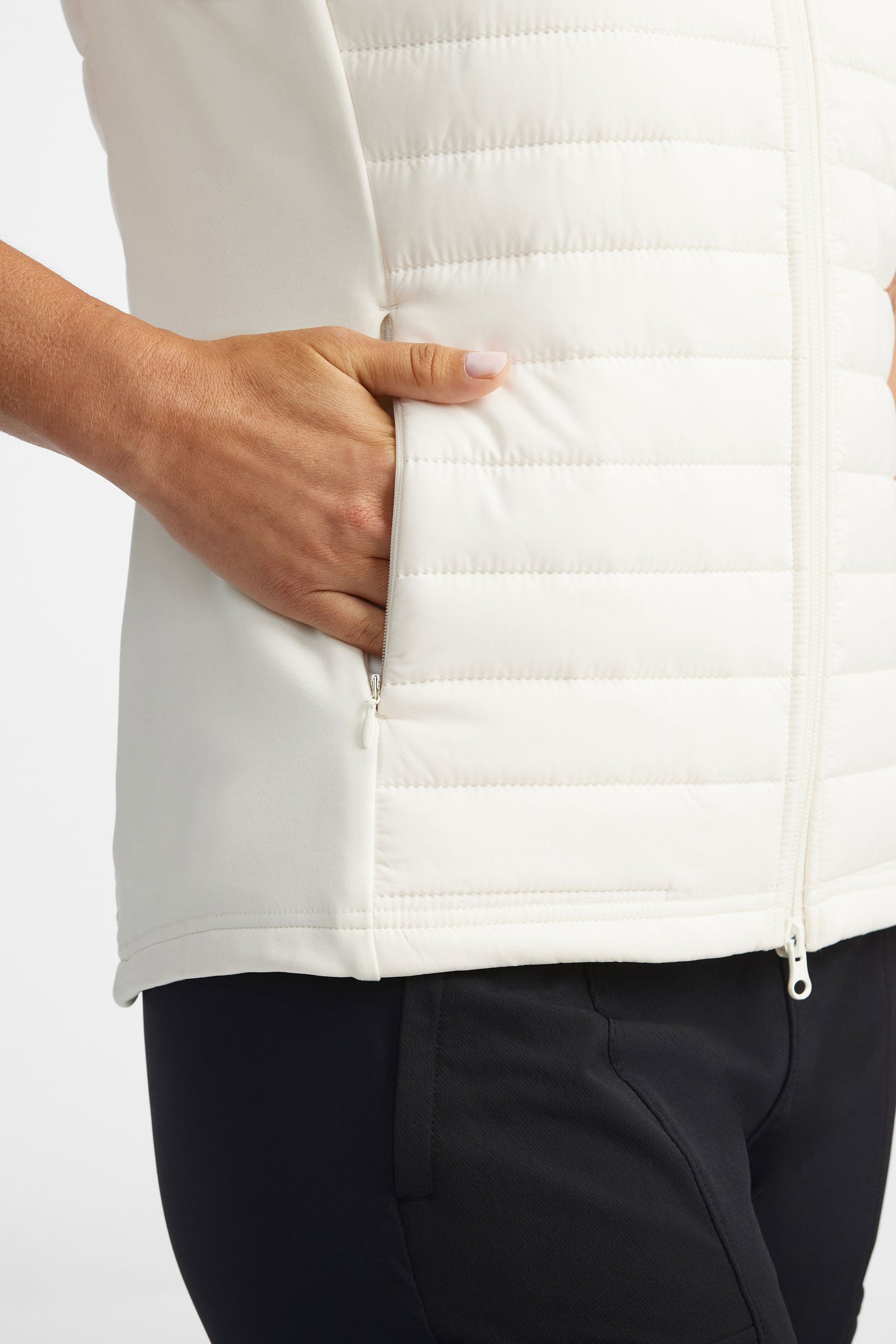 Veste matelassée sans manches BM - Femme && BLANC