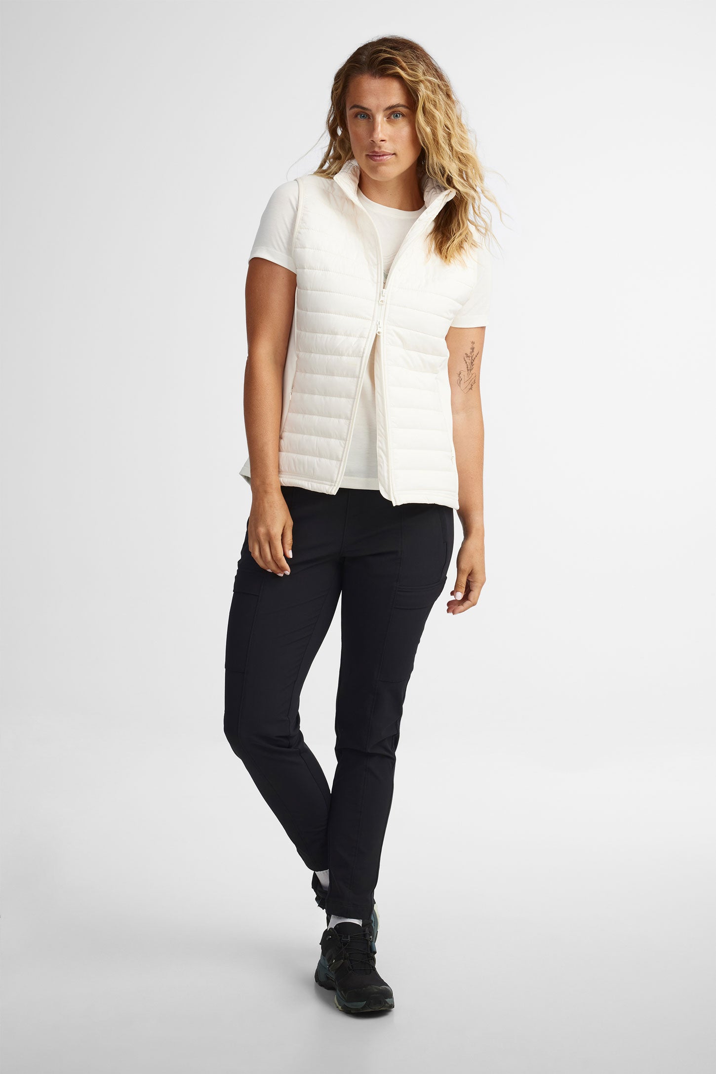 Veste matelassée sans manches BM - Femme && BLANC