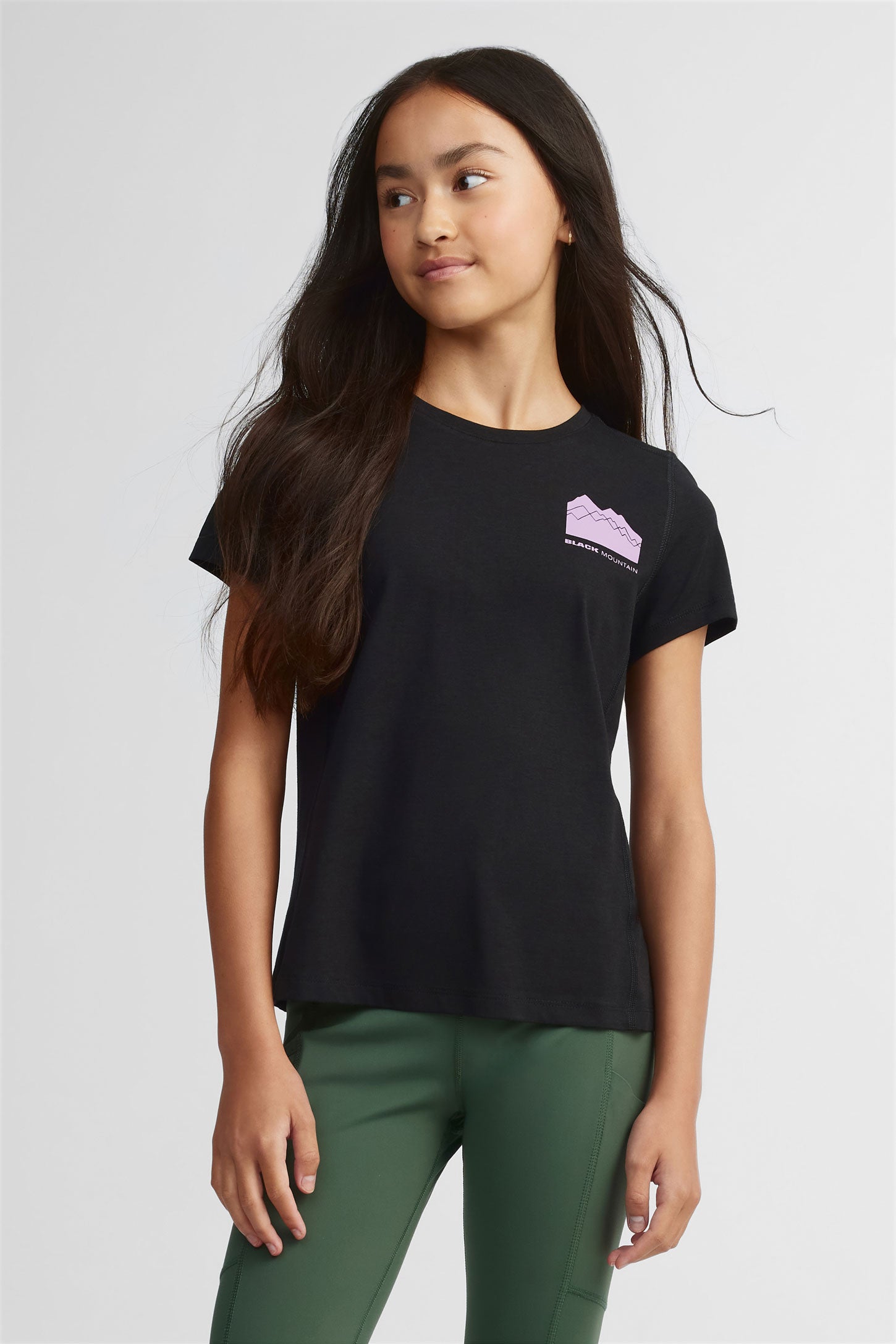 T-shirt coton bambou BM - Ado fille && NOIR