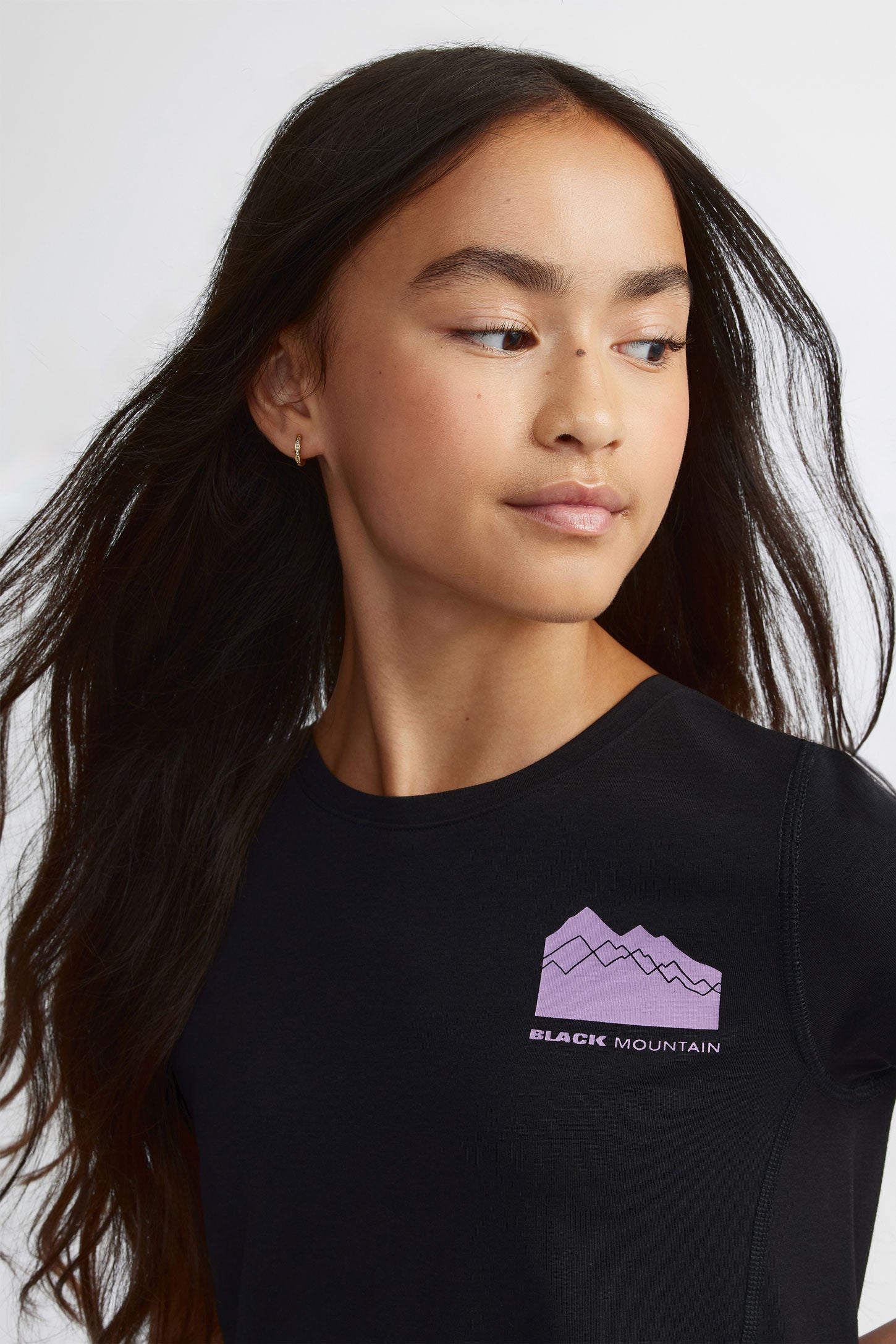 T-shirt coton bambou BM - Ado fille && NOIR