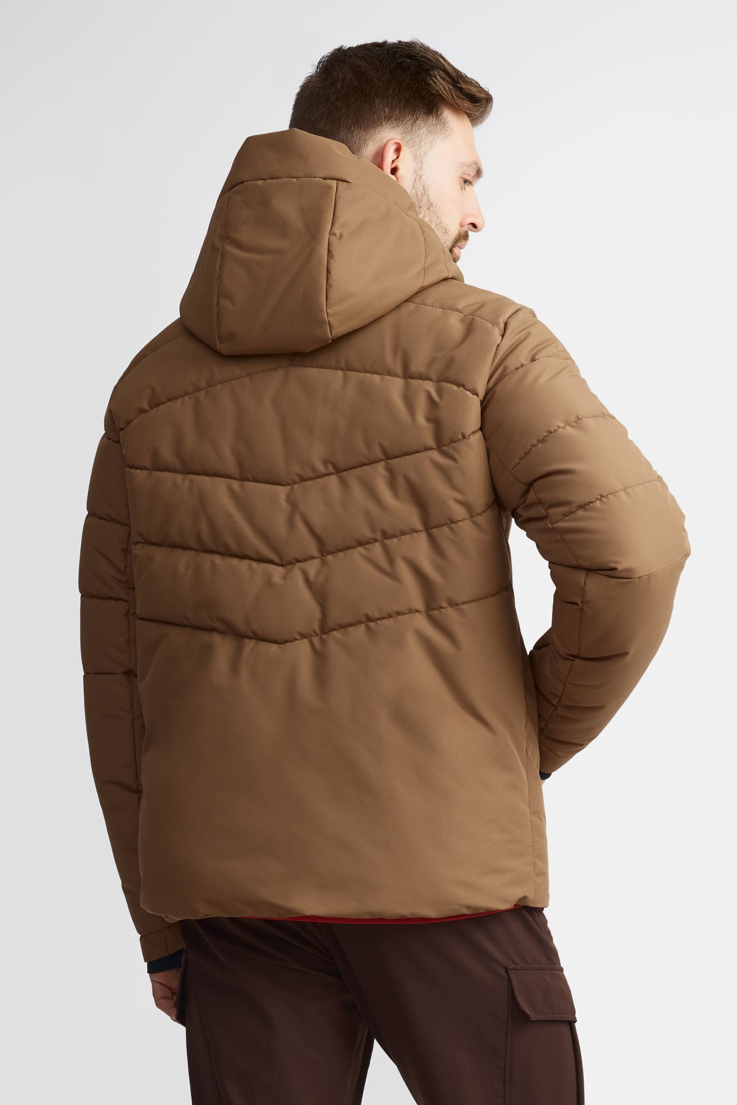 Manteau d'hiver matelassé BM - Homme && TAUPE
