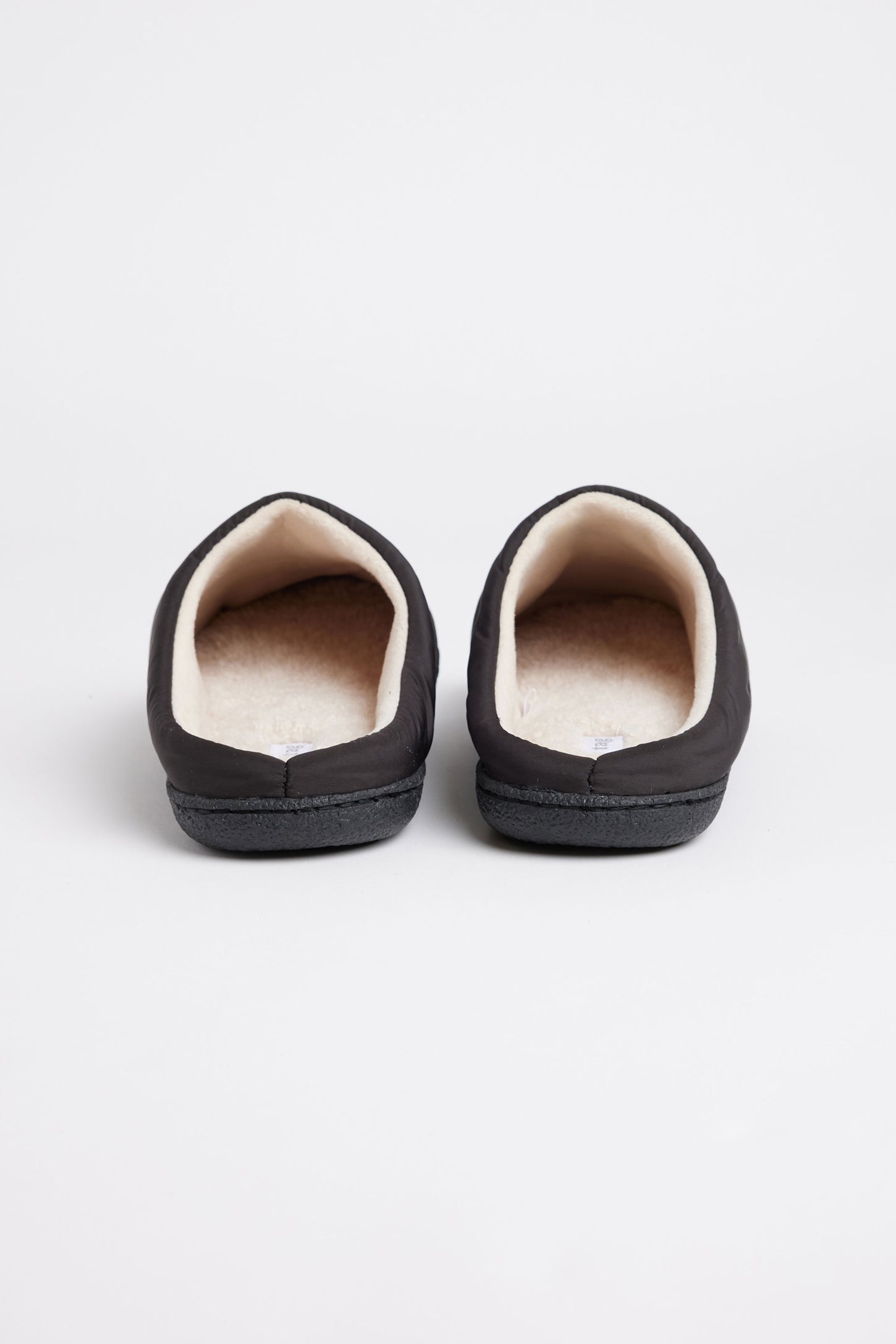 Pantoufles mules matelassées doublées sherpa - Homme && NOIR