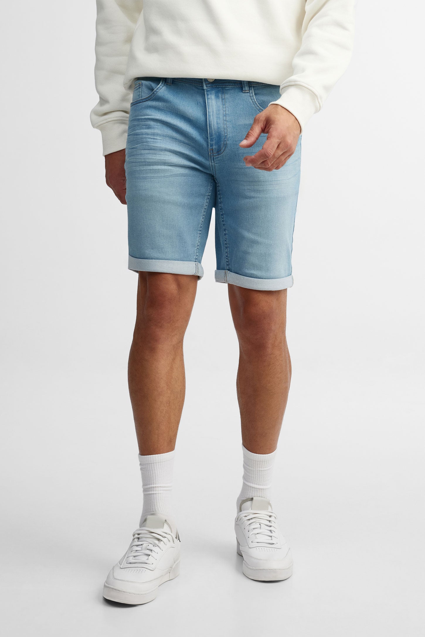 Bermudas en jeans - Homme && BLEU PALE