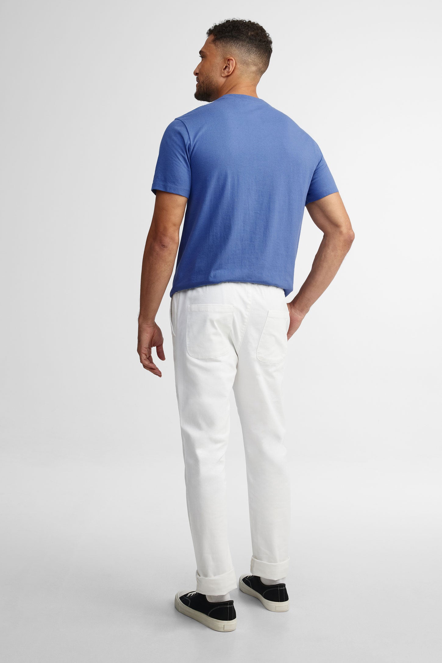 Pantalon coupe droite en twill - Homme && BLANC