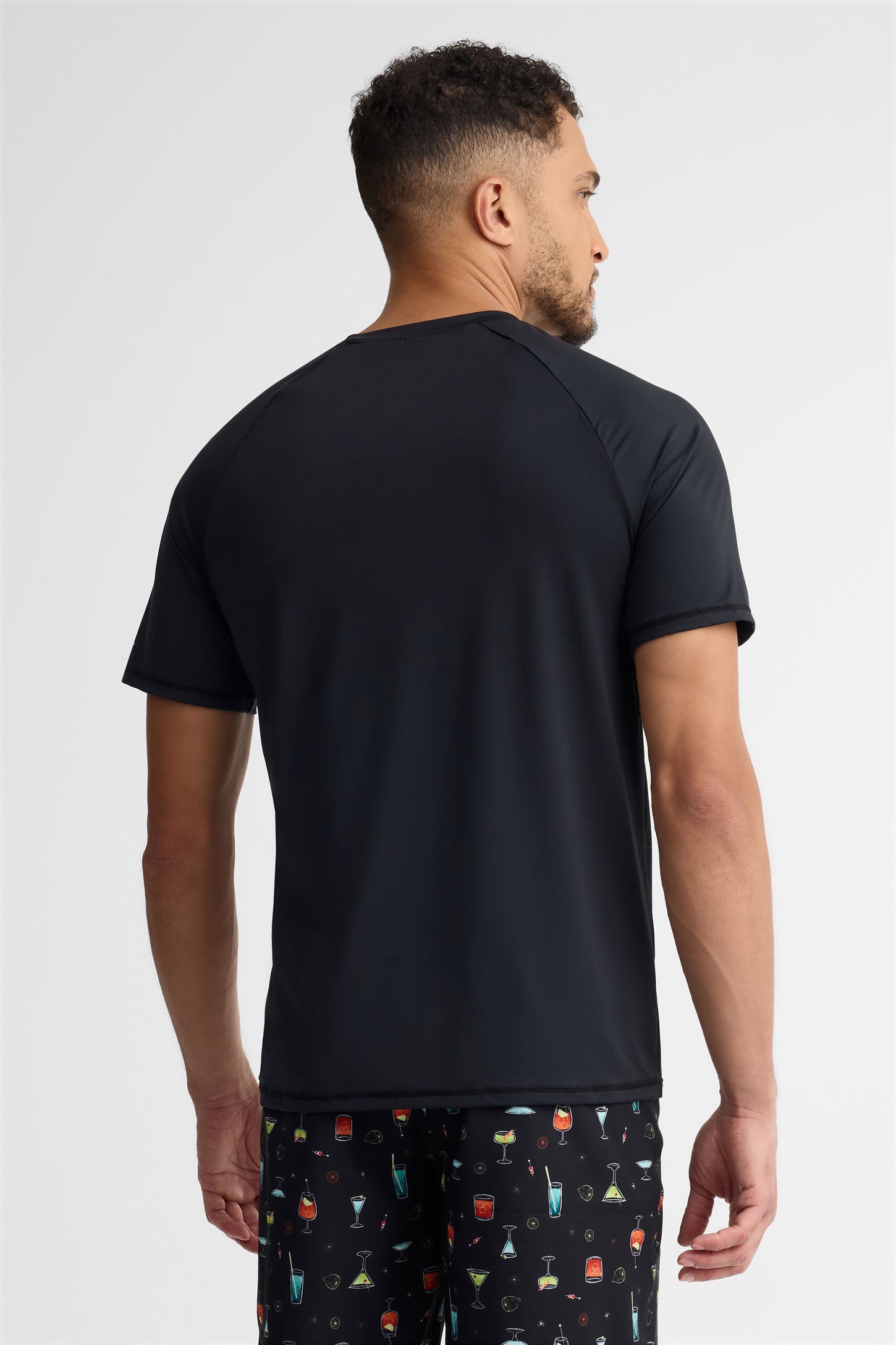 Chandail maillot de bain ''Rashguard'' - Homme && NOIR