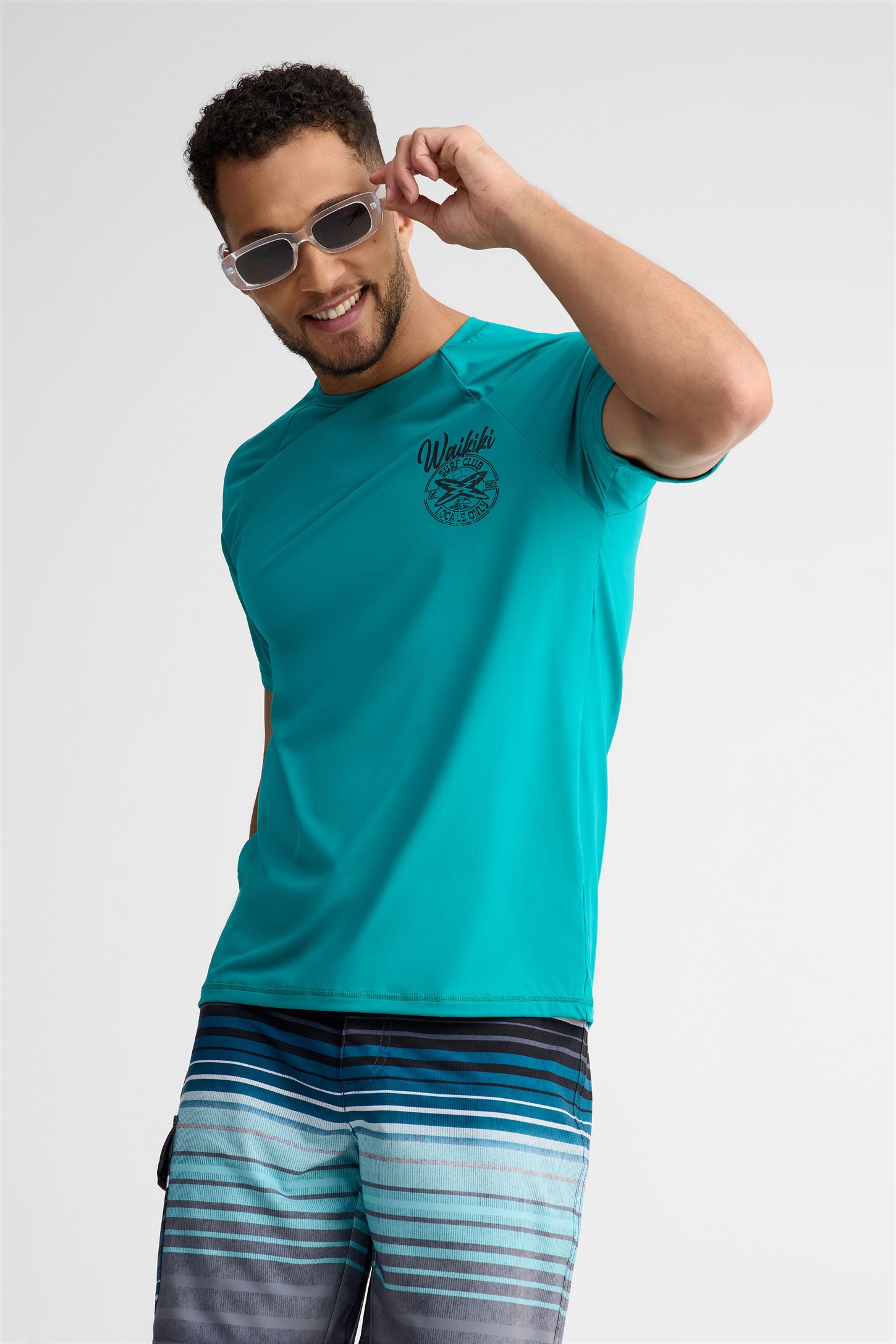 Chandail maillot de bain ''Rashguard'' - Homme - && VERT